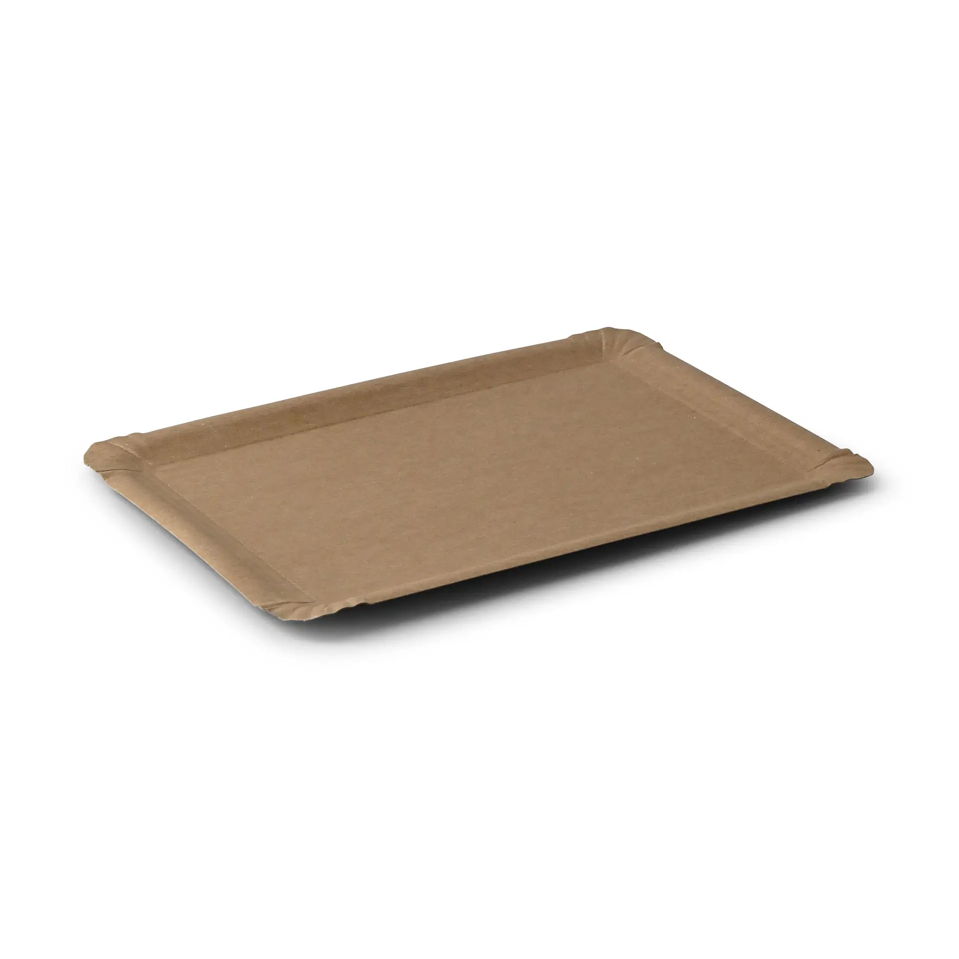 Assiettes en carton 18,5 x 27 cm, brun, rectangulaires