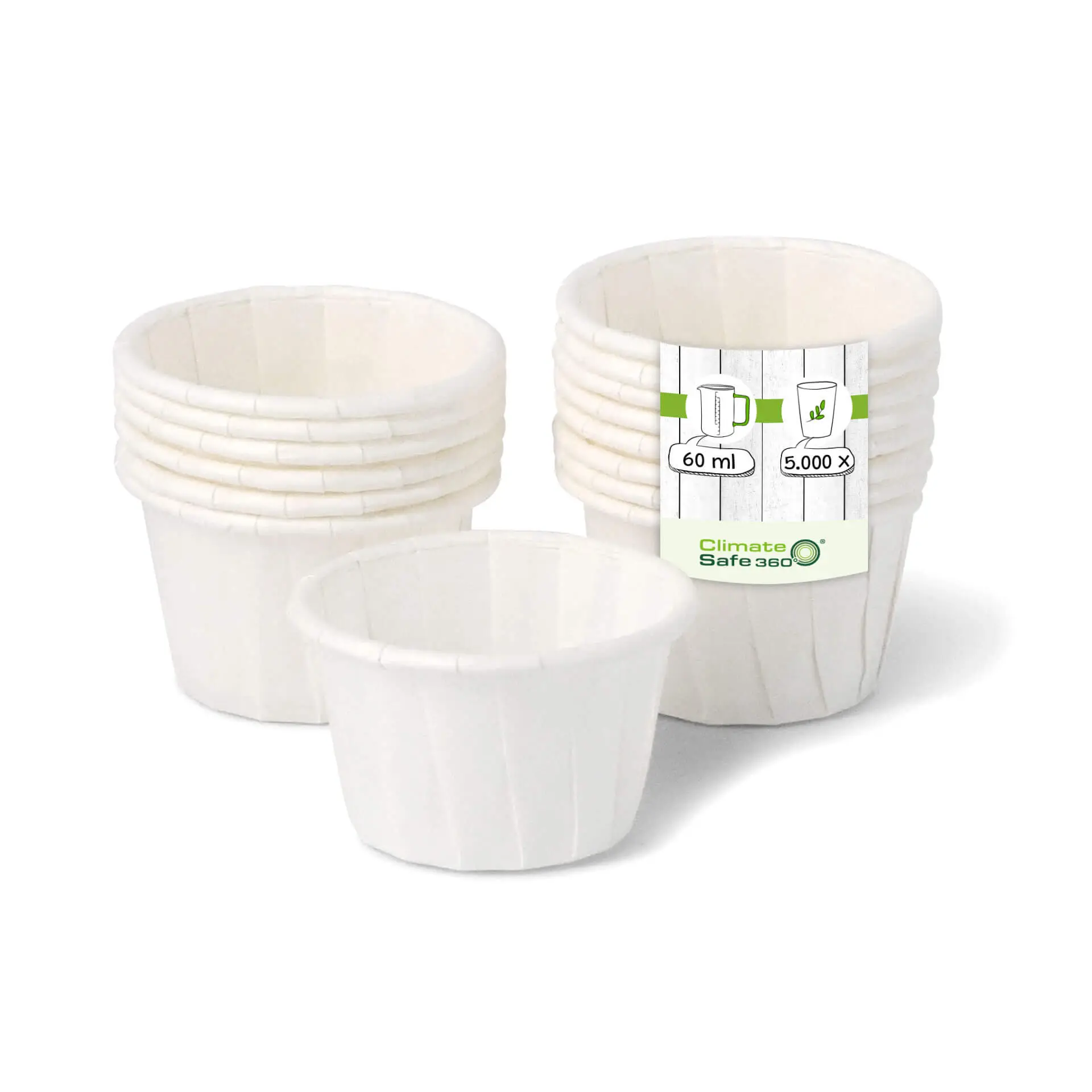 Pot en papier 60 ml, blanc