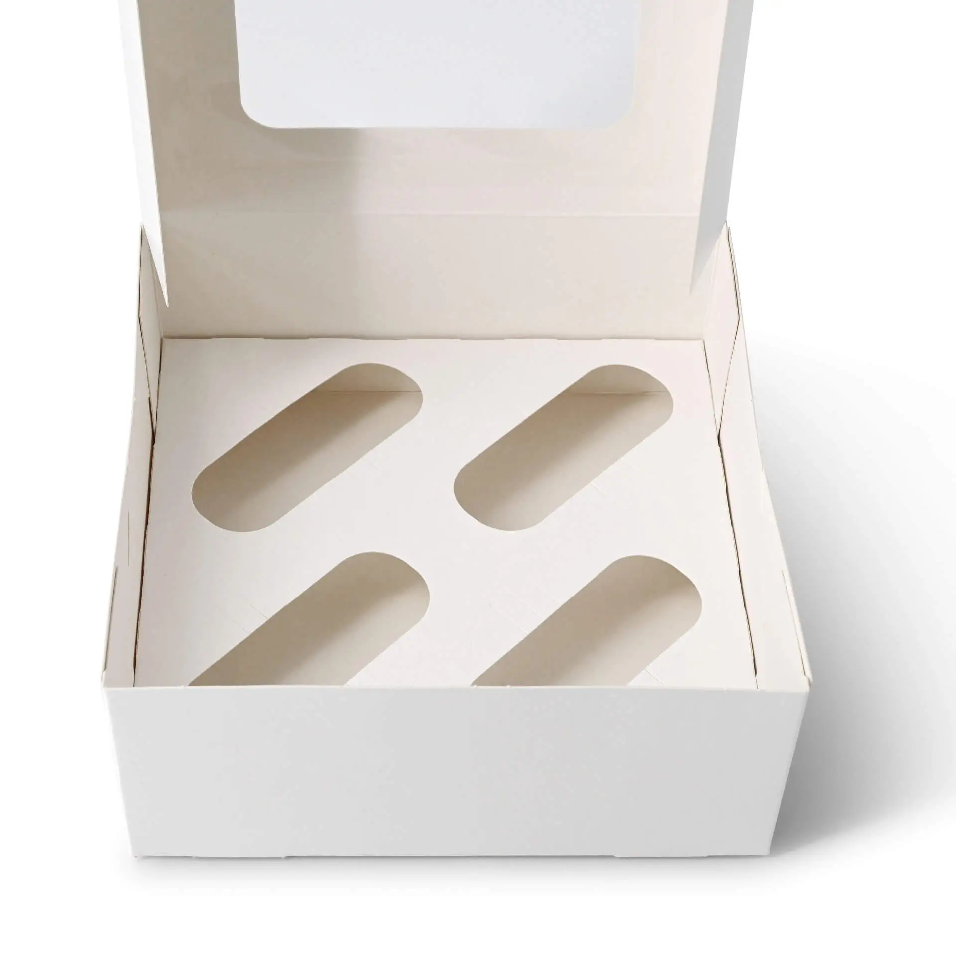 Inserts en carton pour boîtes à cupcakes 4 unités, blanc