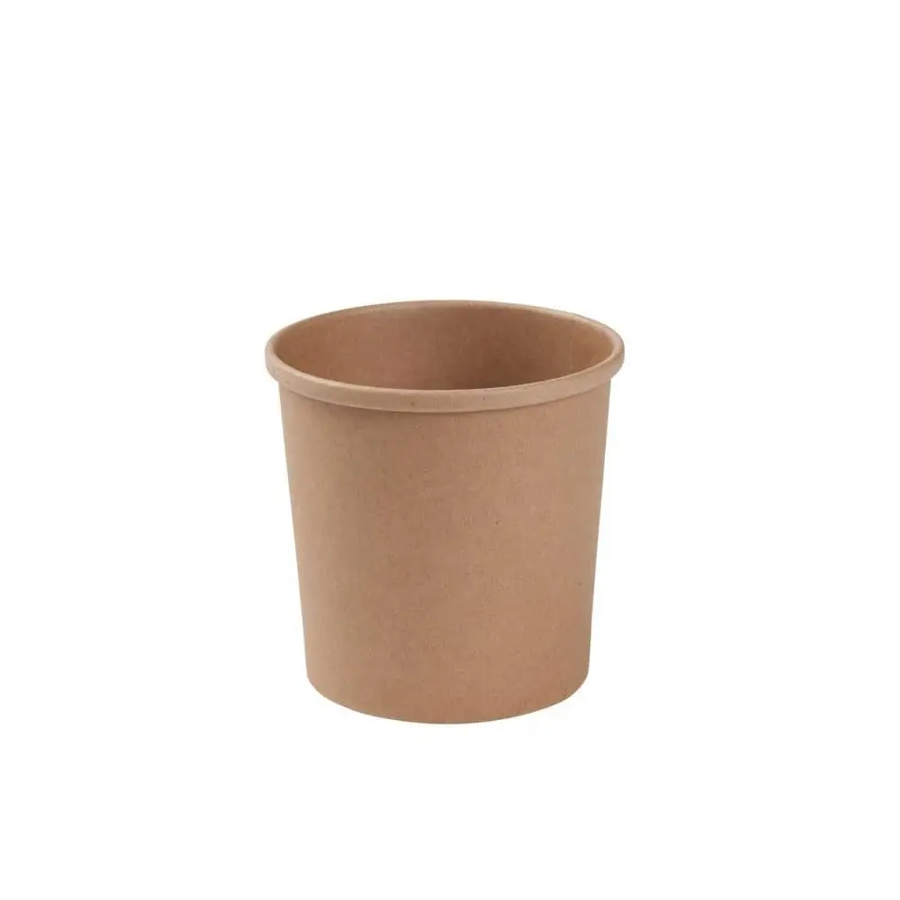 Pot premium en carton kraft brun, 300 ml / 12 oz, Ø 90 mm