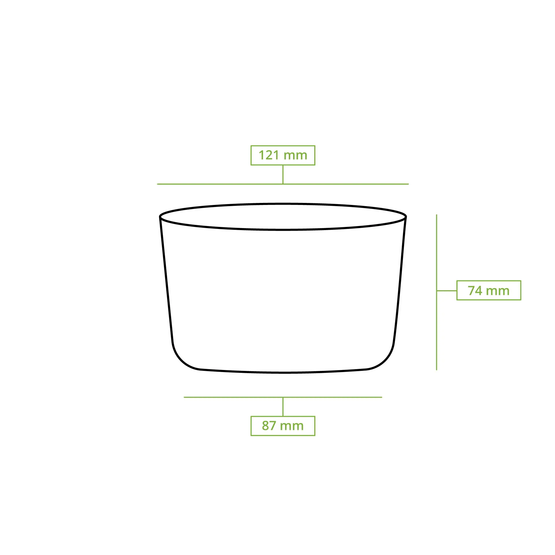 Pot deli rond en PLA, 500 ml, Ø 121 mm