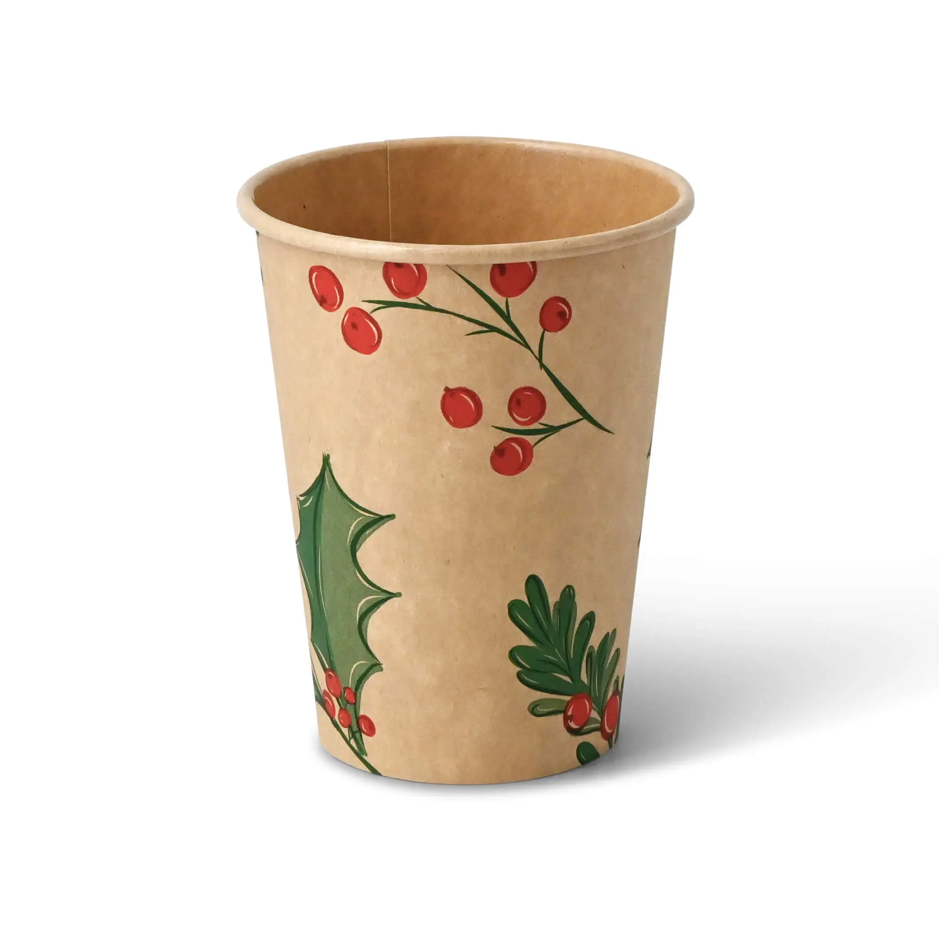 Gobelet en carton hiver non blanchi "Branches" 300 ml / 12 oz, Ø 90 mm