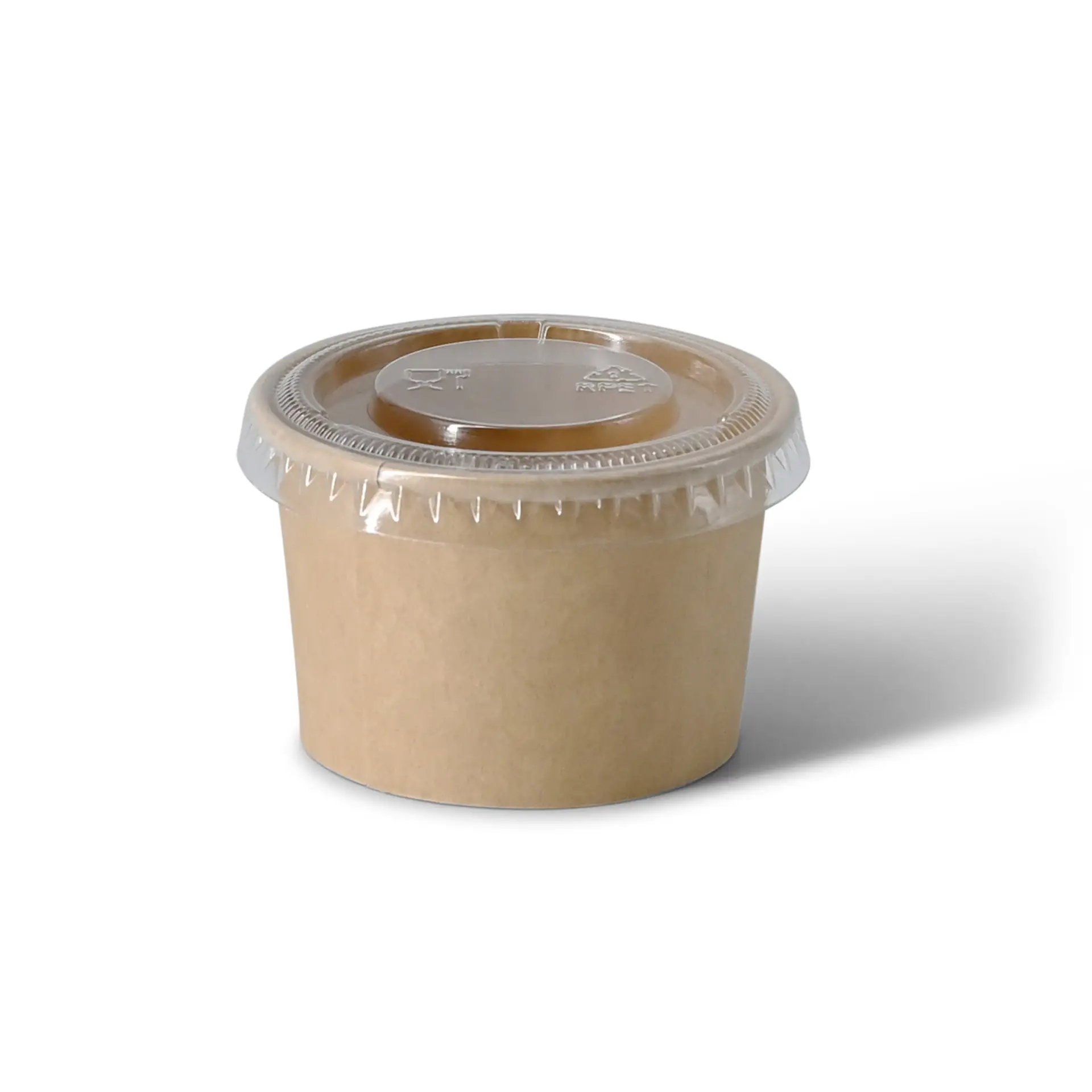 Petit pot en carton (revêtu de PE) 40 ml, Ø 62 mm, marron