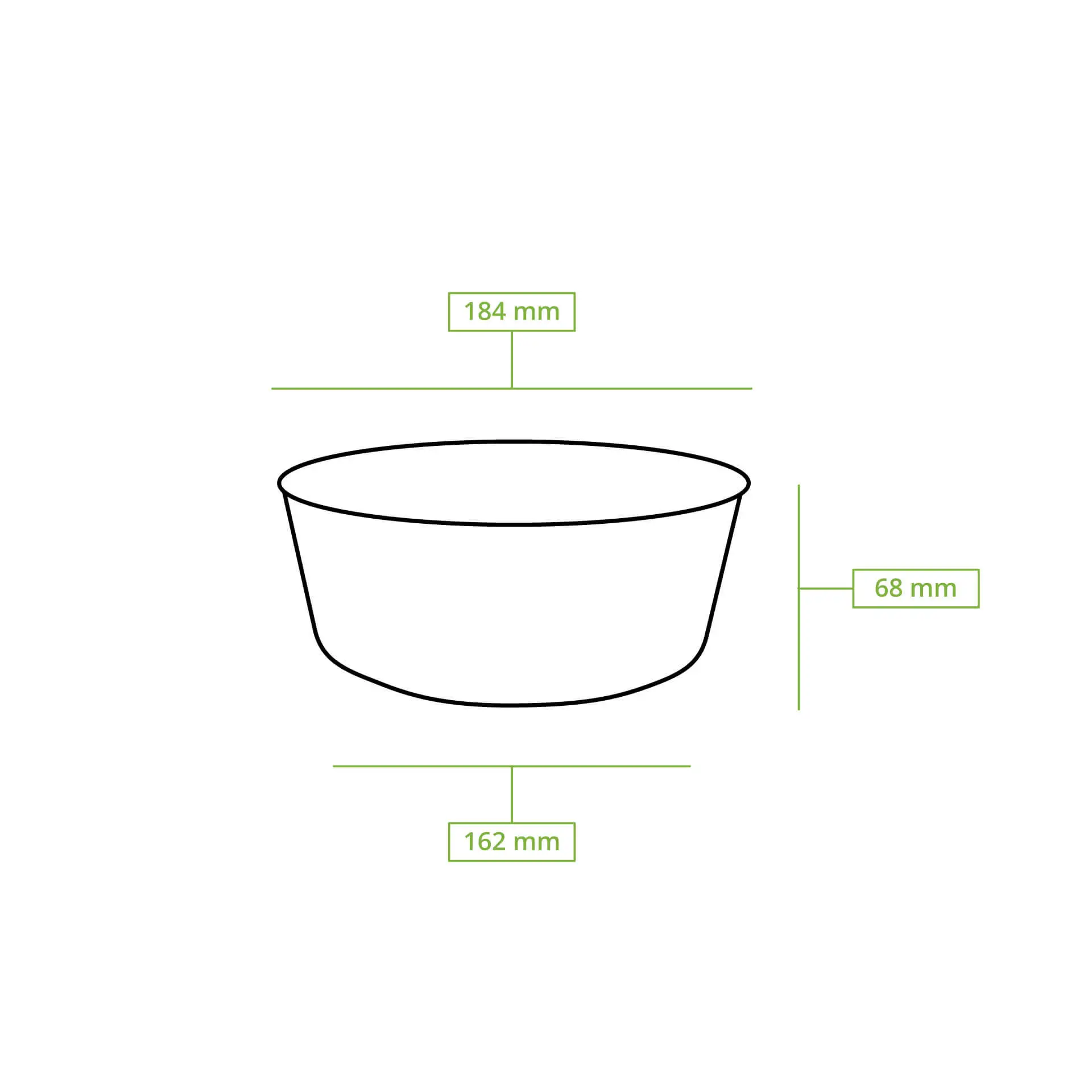 Bol réutilisable « merways Bowl » poivre / gris 1000 ml, Ø 185 mm