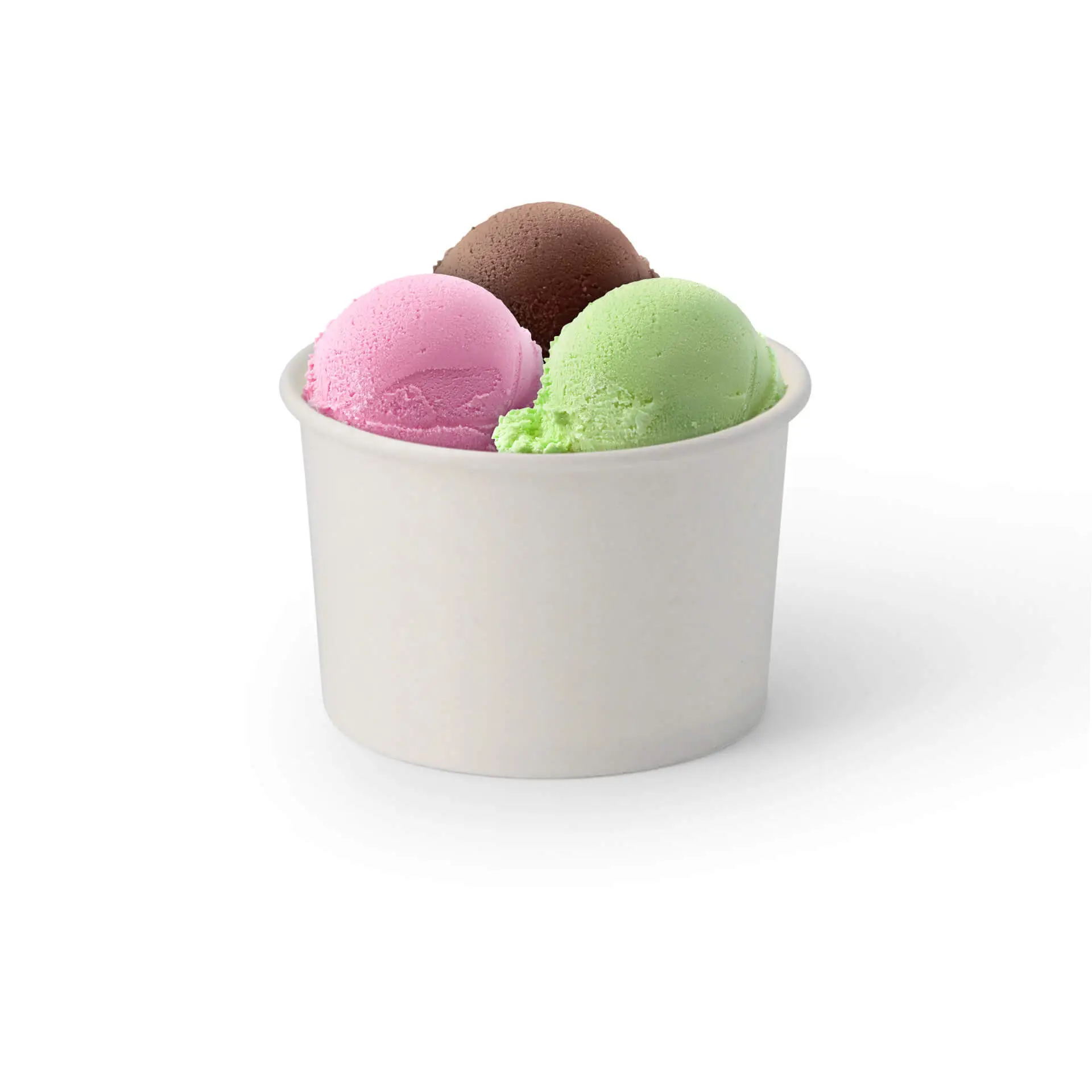 Pot à glace en carton M, 8 oz, max. 9,5 oz, Ø 92 mm, blanc