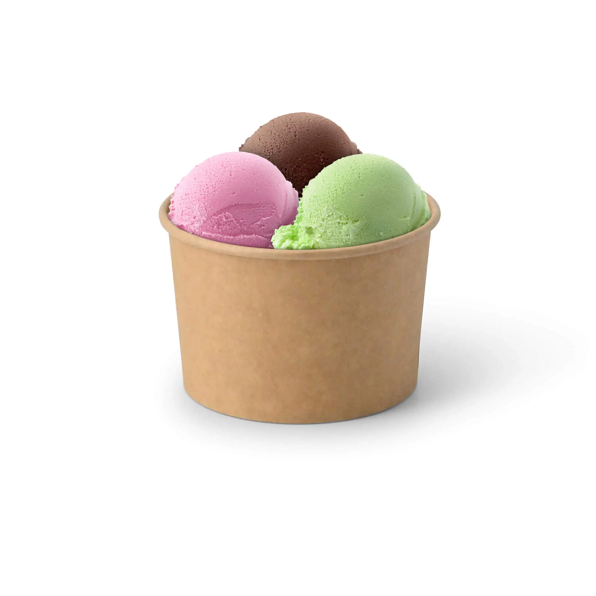 Pot à glace en carton M, 8 oz, max. 9,5 oz, Ø 92 mm, brun