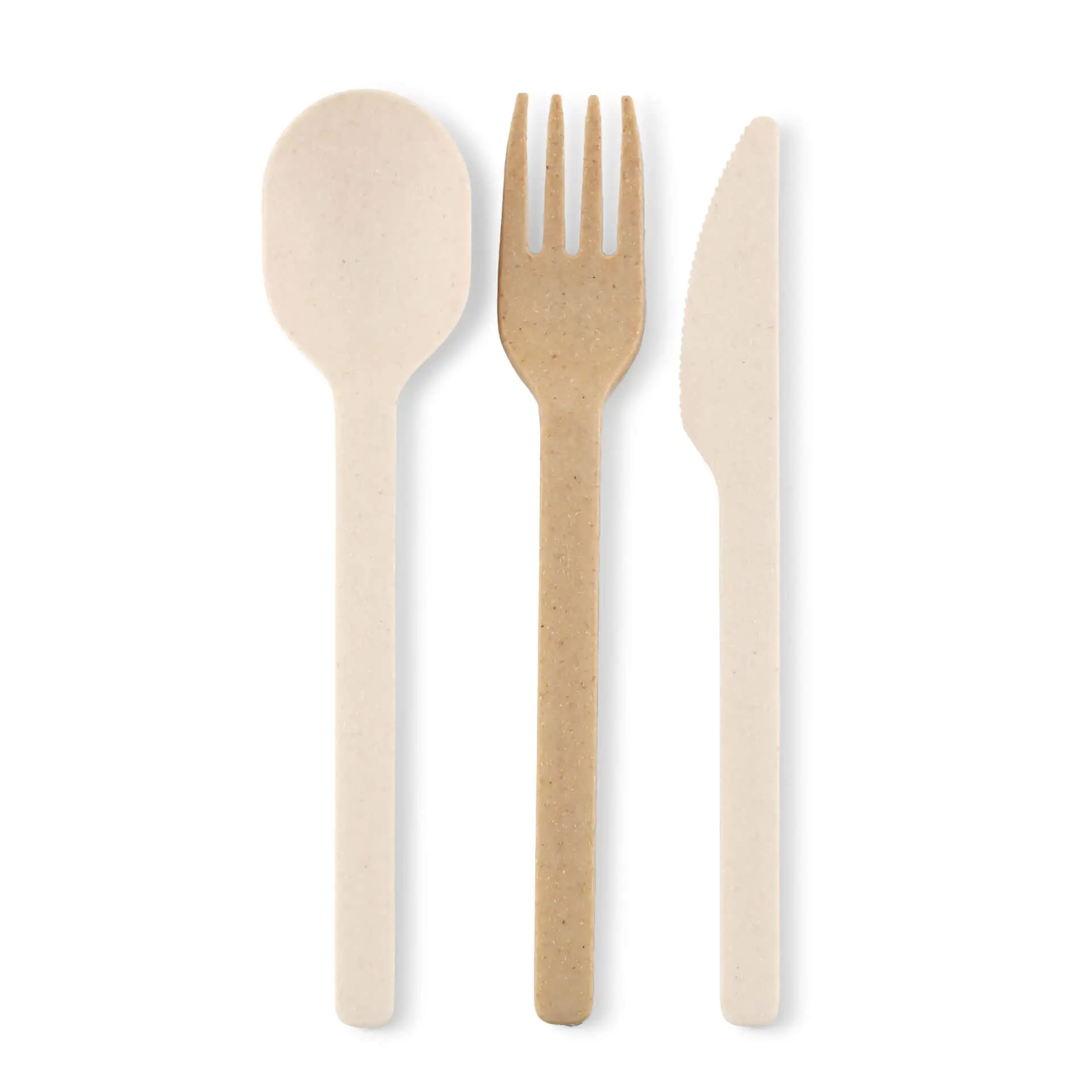 Fourchettes réutilisables "merways Cutlery" 18 cm, naturel