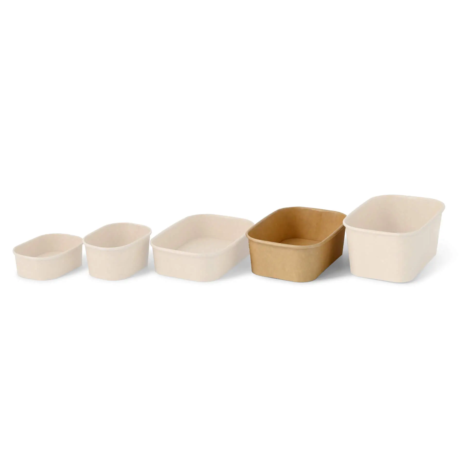 Barquettes en carton 750 ml, 17,5 x 12,5 x 5,5 cm, marron, rectangulaires