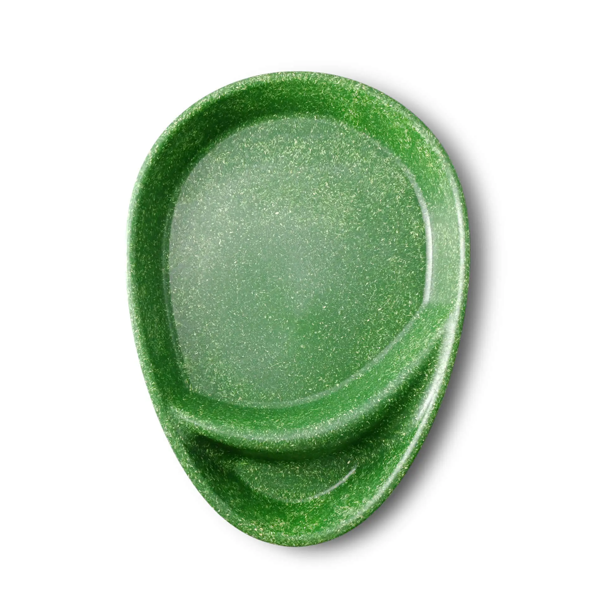 Assiette repas réutilisable "merways Plate" 27,5 x 20 x 3,5 cm, 2 compartiments, ovale, vert foncé