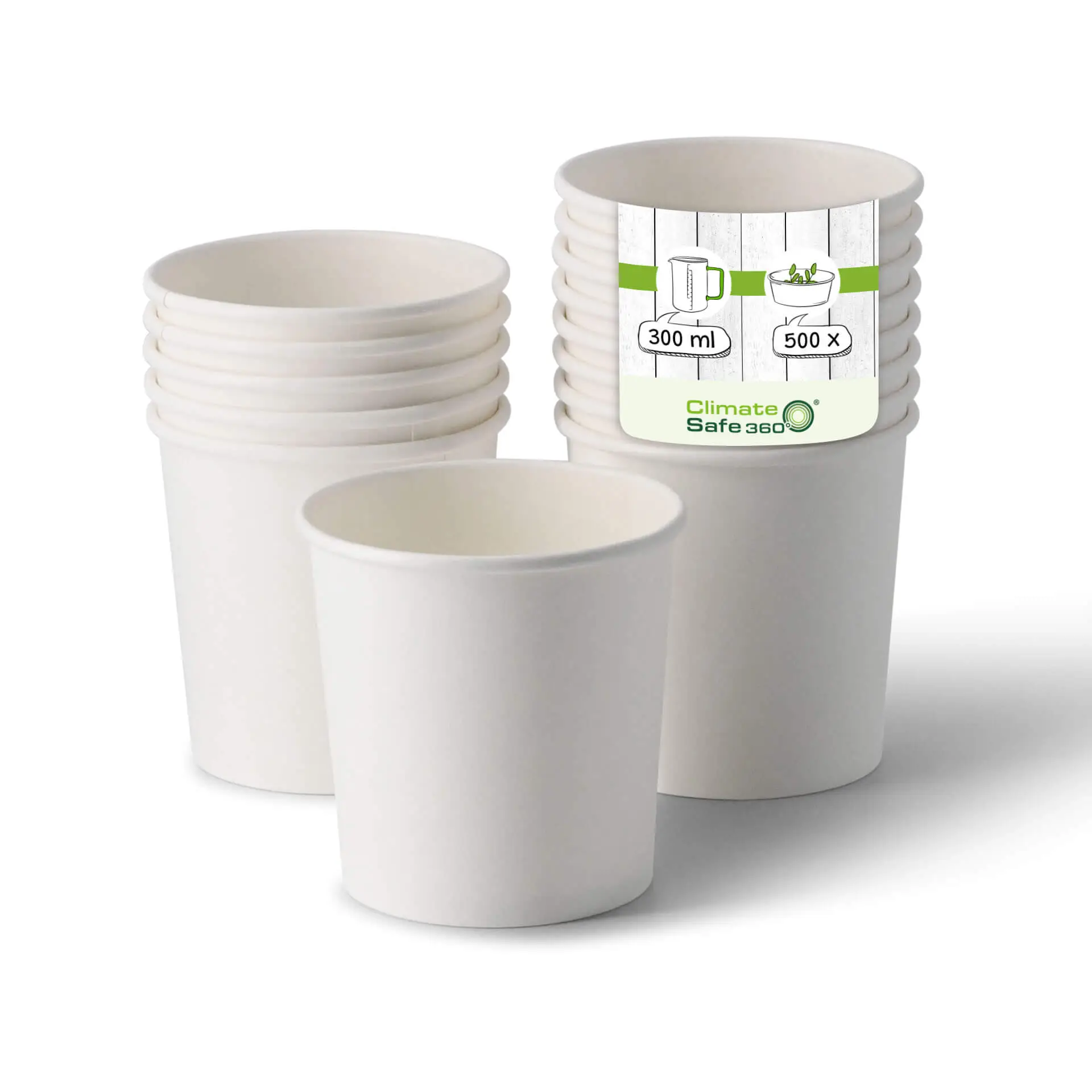 Gobelet à soupe à emporter en carton (Premium) 300 ml / 12 oz, Ø 90 mm, blanc