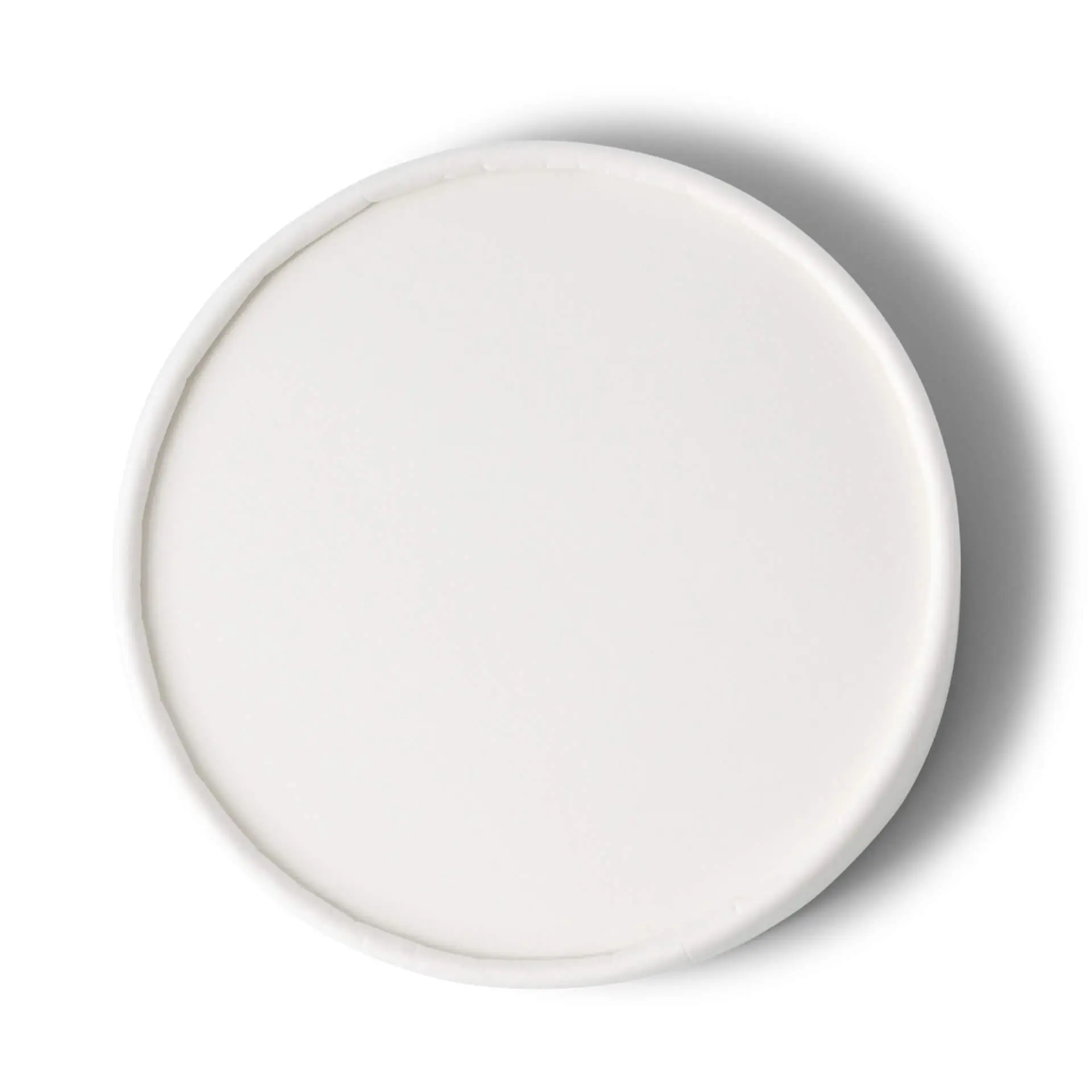 Couvercle en carton Ø 92 mm, blanc, rond (pour pot à glace en carton)