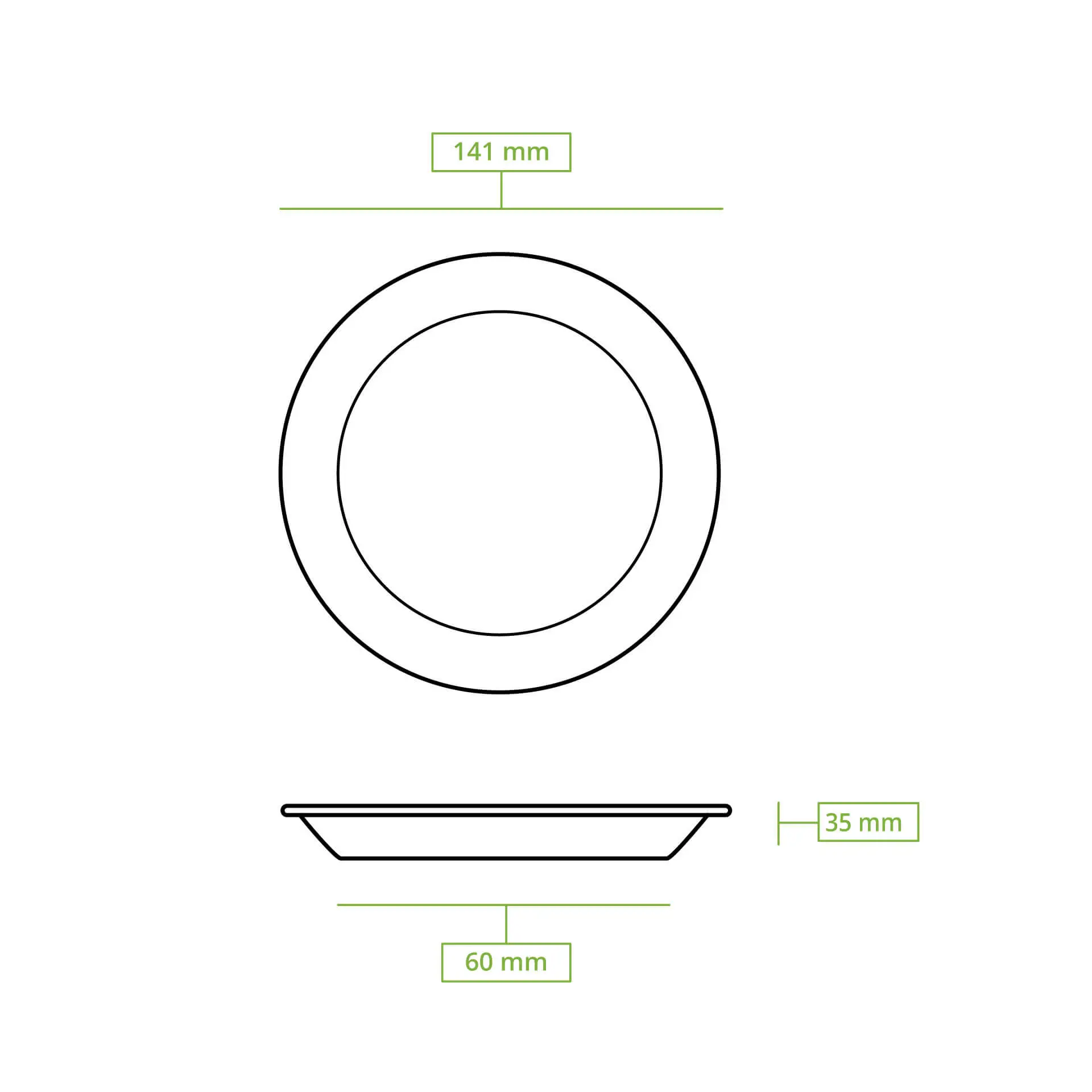 Assiette en feuille de palmier "Palmware®" Ø 14 cm, profonde, ronde, avec bord