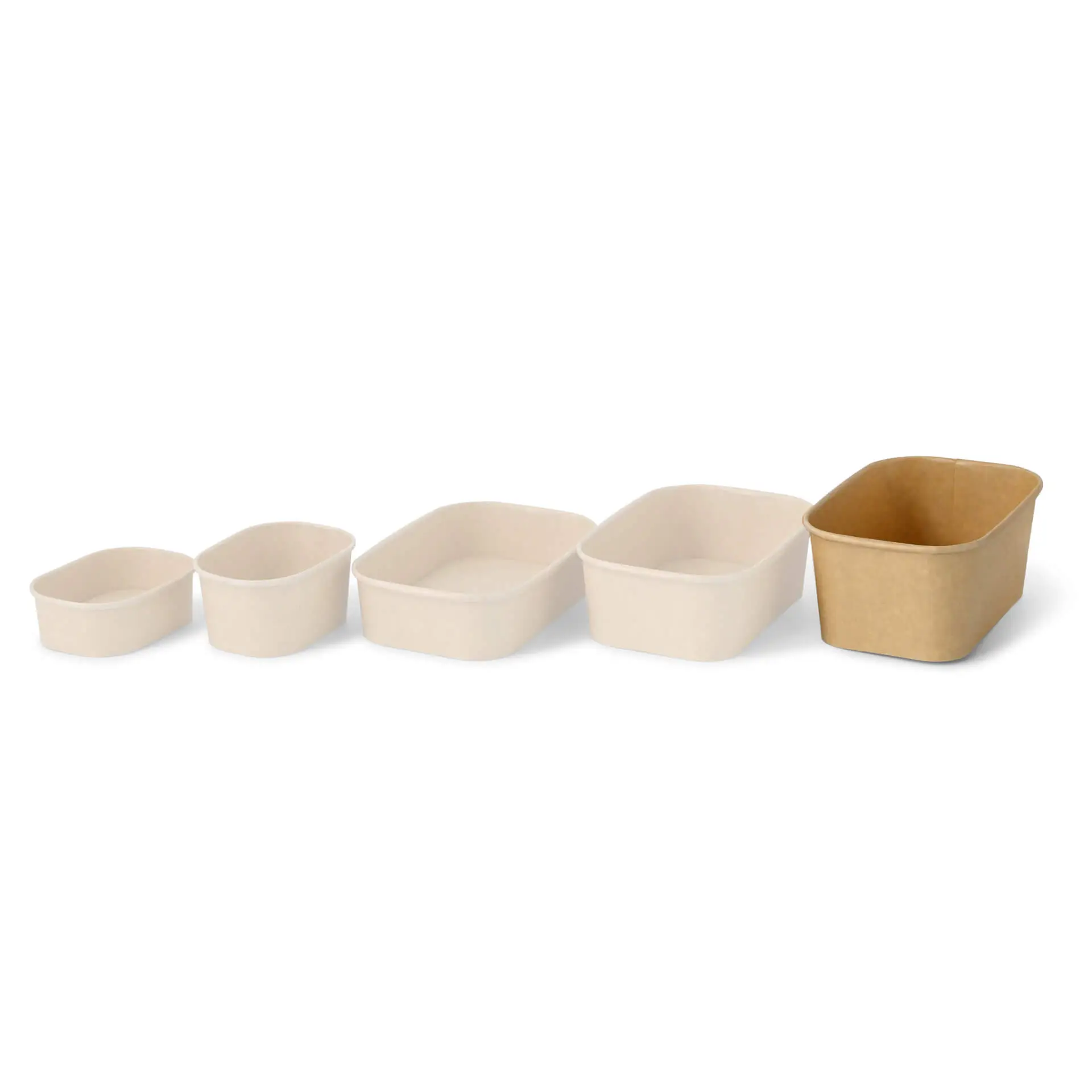 Barquettes en carton 1000 ml, 17,5 x 12,5 x 7,5 cm, marron, rectangulaires