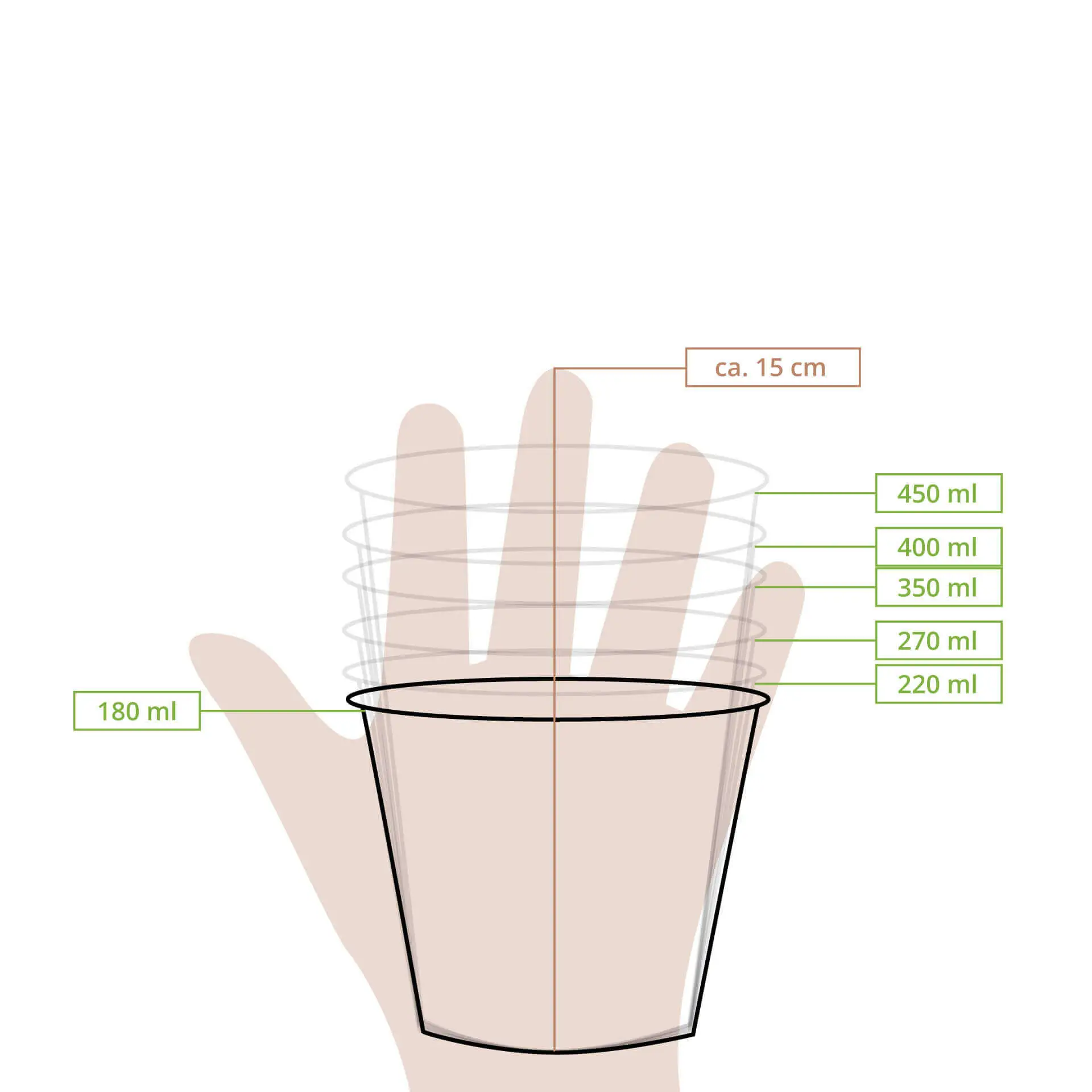 Pot à glace en carton XS, 100 - 180 ml, (revêtu de PE), Ø 92 mm, Blanc