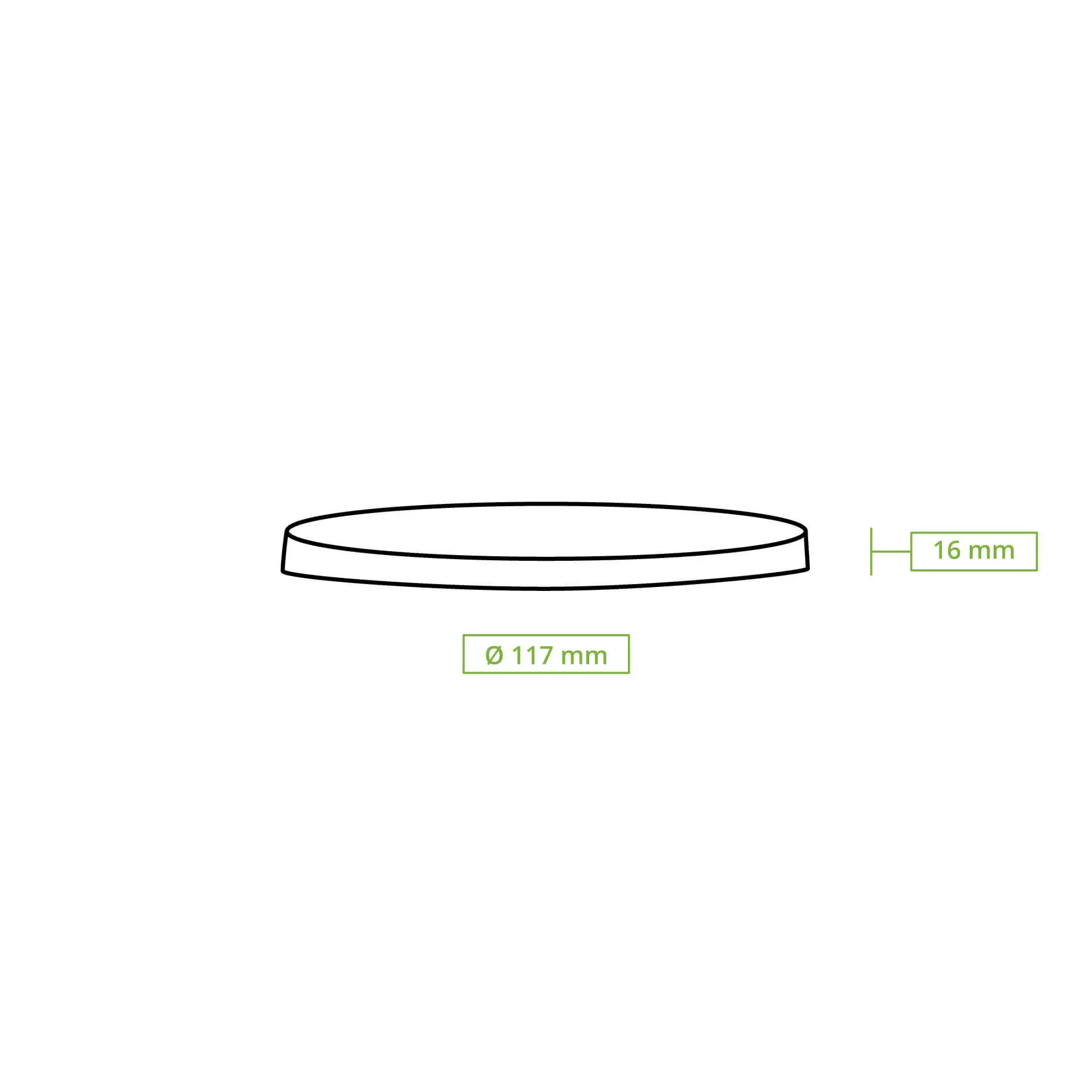 Couvercle membrane en carton Ø 115 mm, blanc