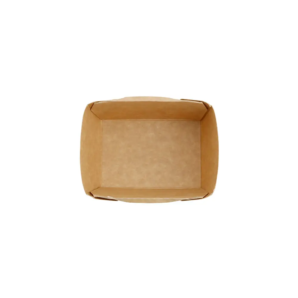 Barquette traiteur en carton 250 ml, 10,5 x 8 x 5 cm, brune, rectangulaire