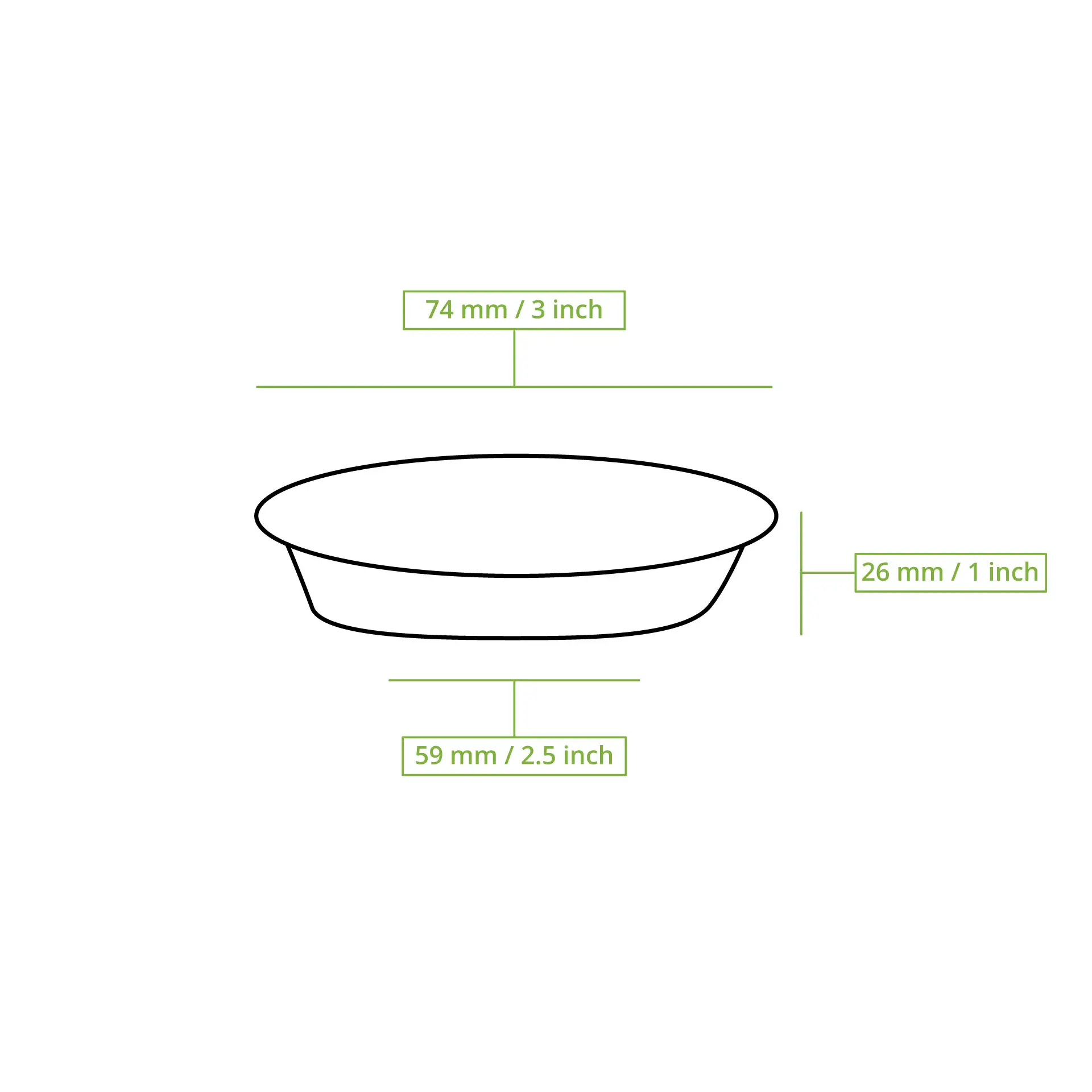 Pot à portions en rPET 80 ml, Ø 75 mm, transparent