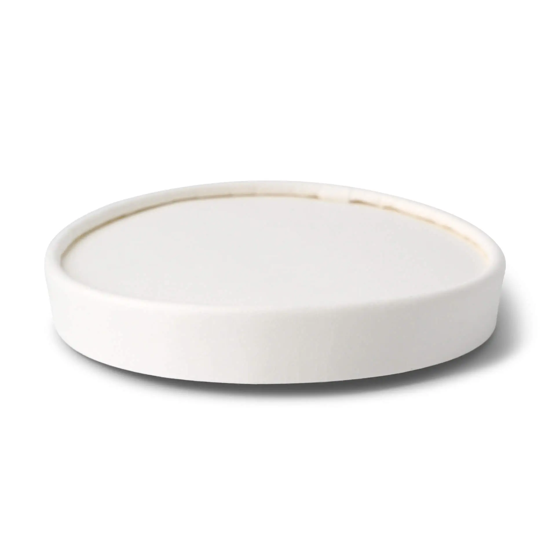 Couvercle en carton Ø 92 mm, blanc, rond (pour pot à glace en carton)