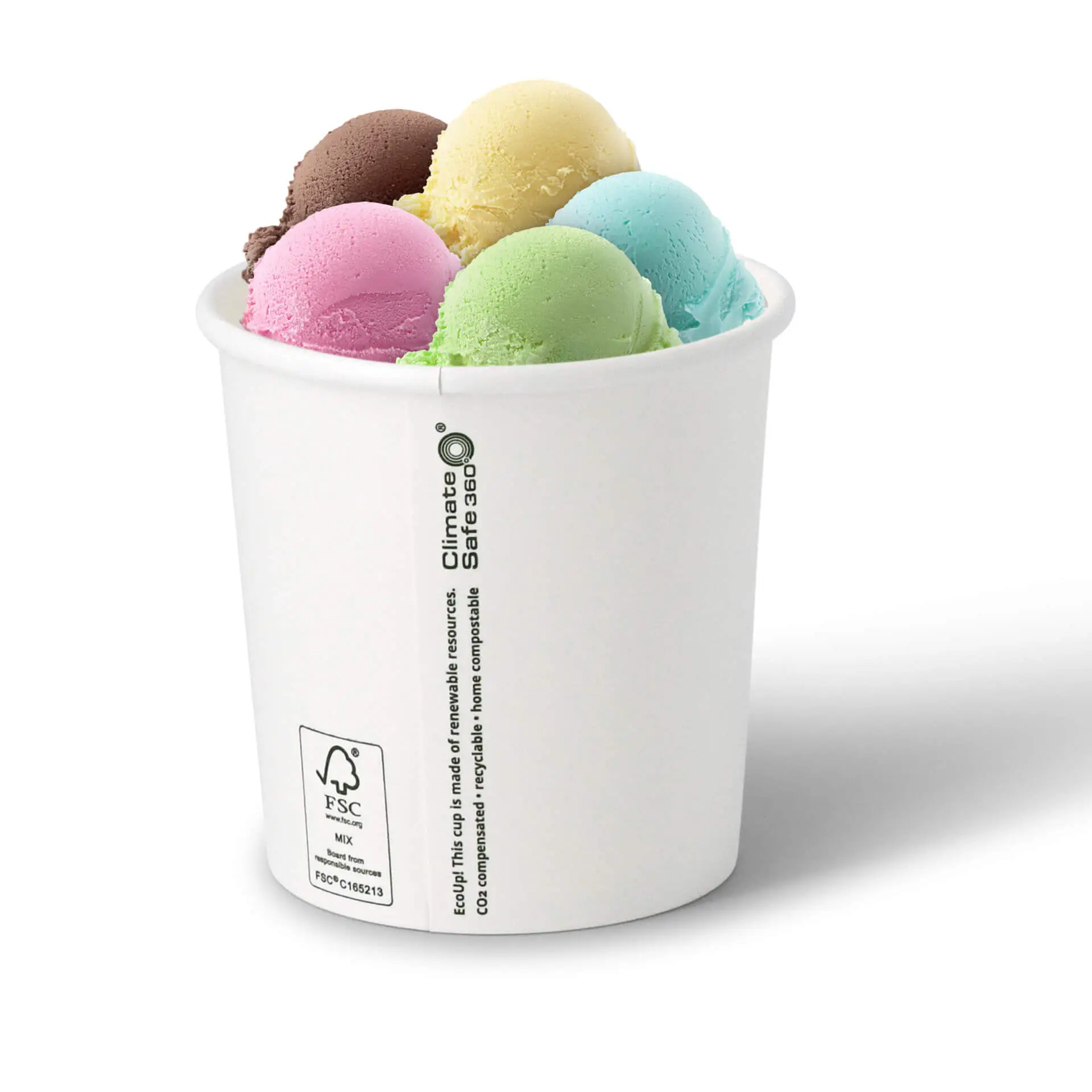 Pot à glace en carton XL, 12 oz, max. 14 oz, Ø 92 mm, blanc