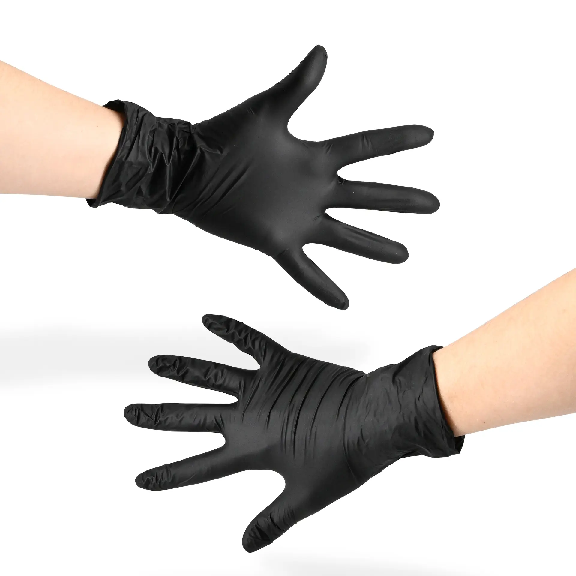 Gants en nitrile, noirs, taille S, sans poudre