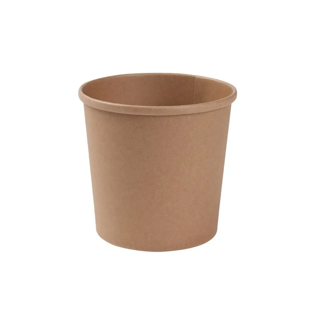 Pot premium en carton kraft brun, 600 ml / 24 oz, Ø 115 mm