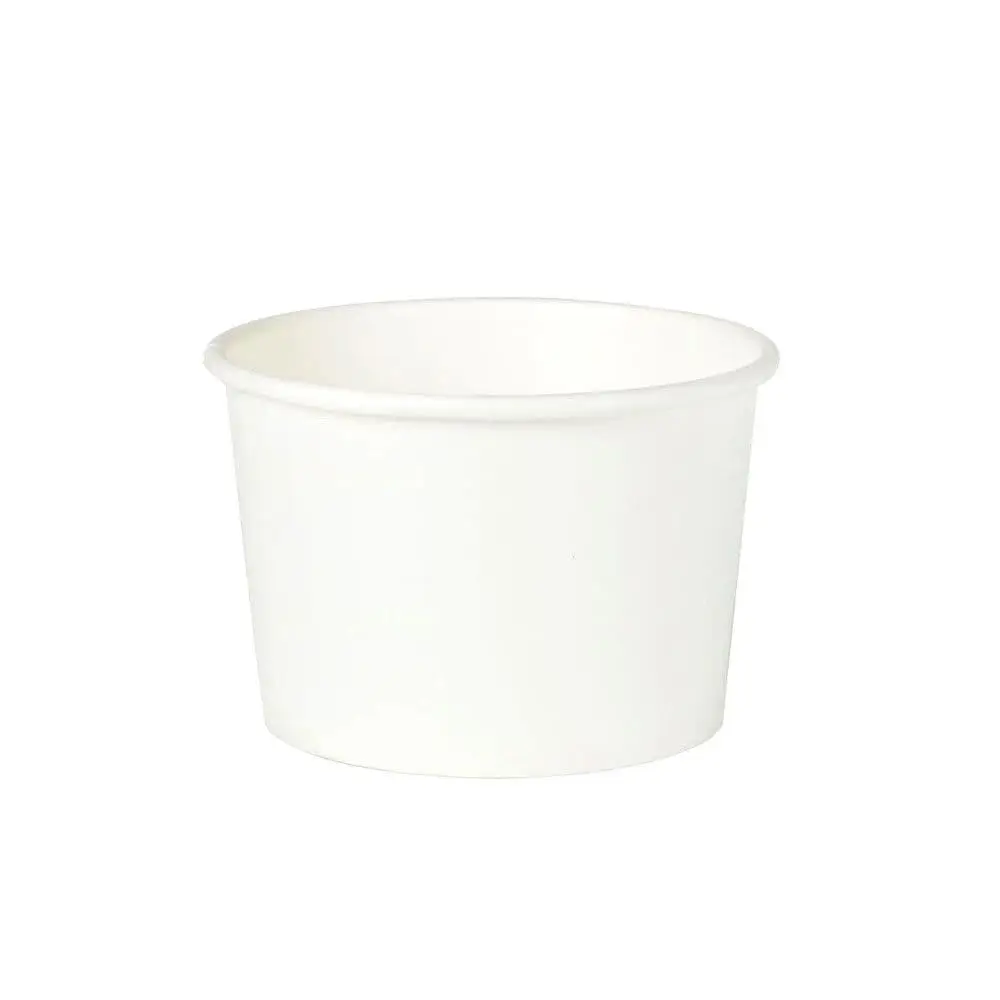 Pot en carton blanc, 200 ml / 8 oz, Ø 90 mm