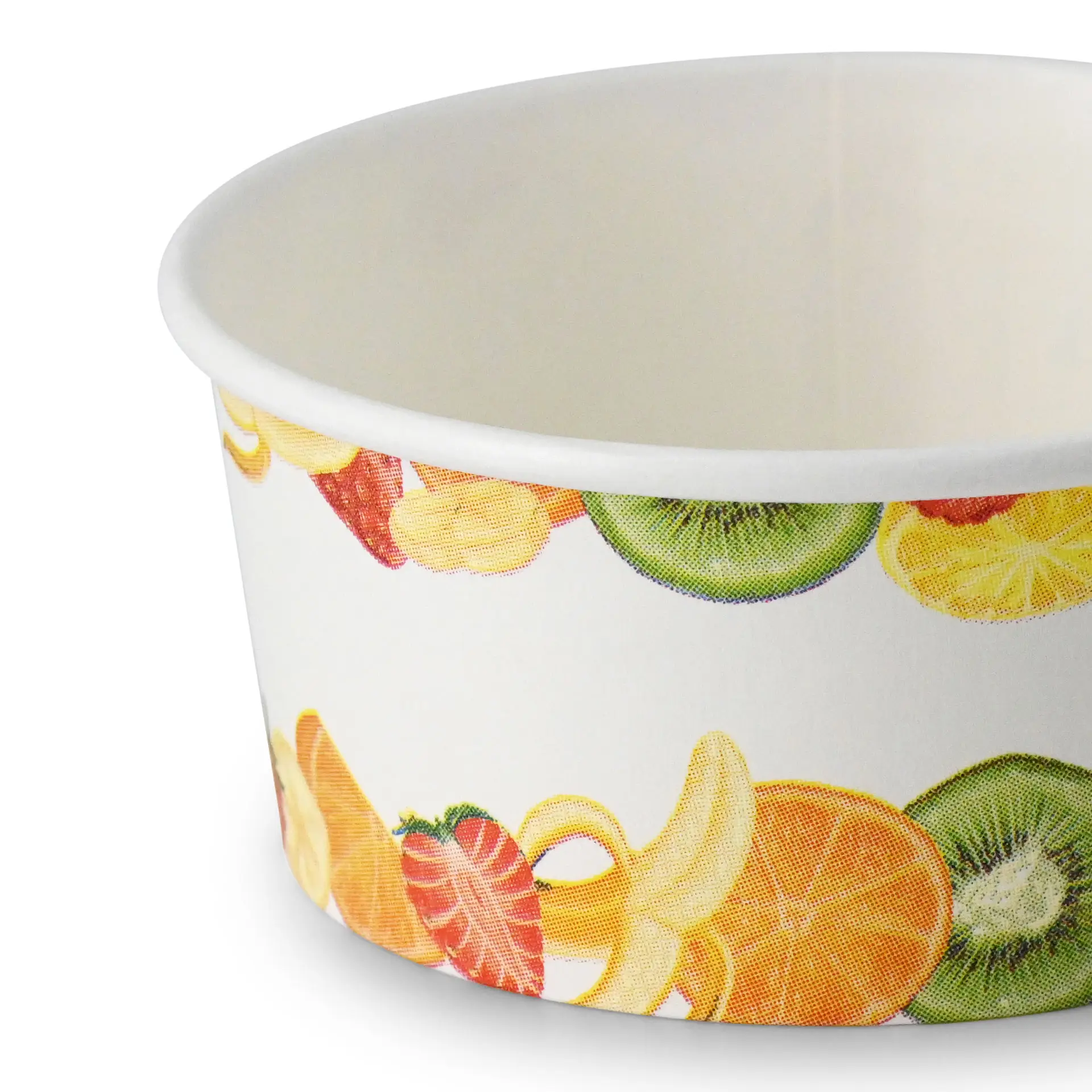 Pot à glace imprimé (revêtu) XS "Fruits" 100 ml, max. 180 ml, Ø 92 mm