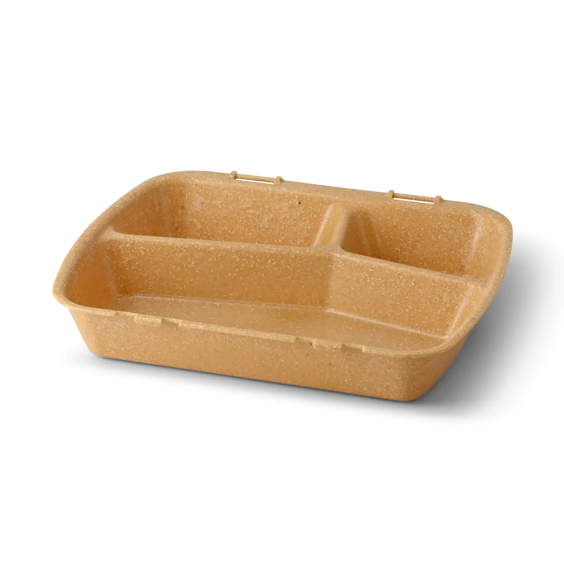 Contenant réutilisable "merways Box" caramel / brun, 24,5 x 20 x 4,5 cm, 3 compartiments, HP4/3