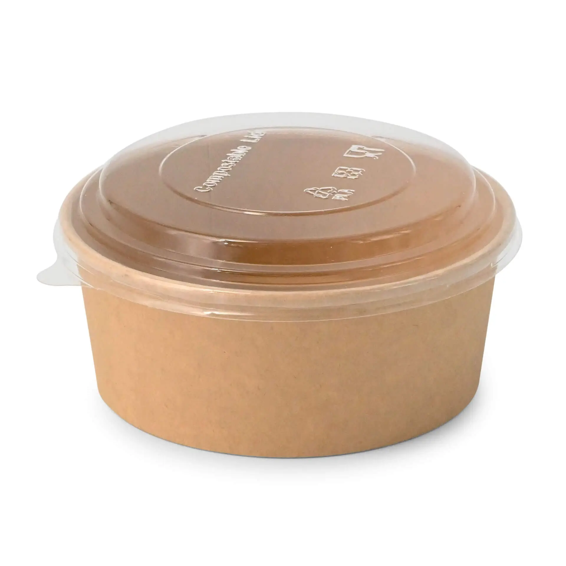 Bol premium rond en carton kraft brun, 650 ml, Ø 150 mm