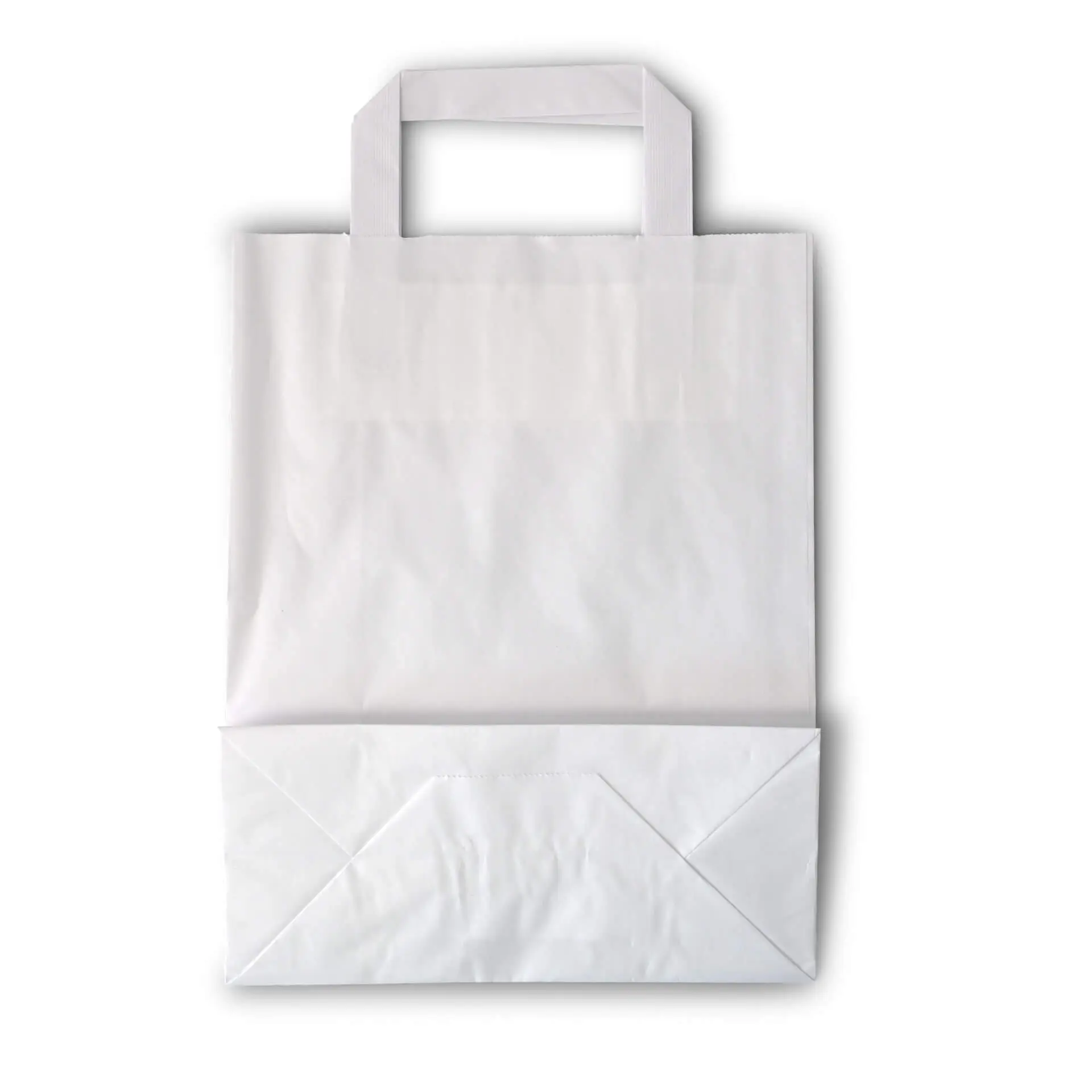 Sac en papier kraft blanc M, 22 x 10 x 28 cm