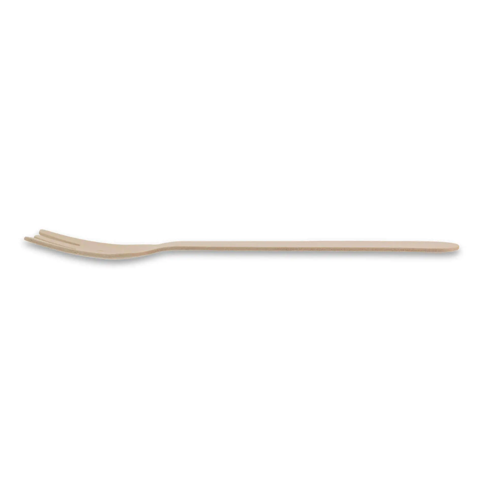 Fourchette à gâteau en bois 14 cm, revêtement bio