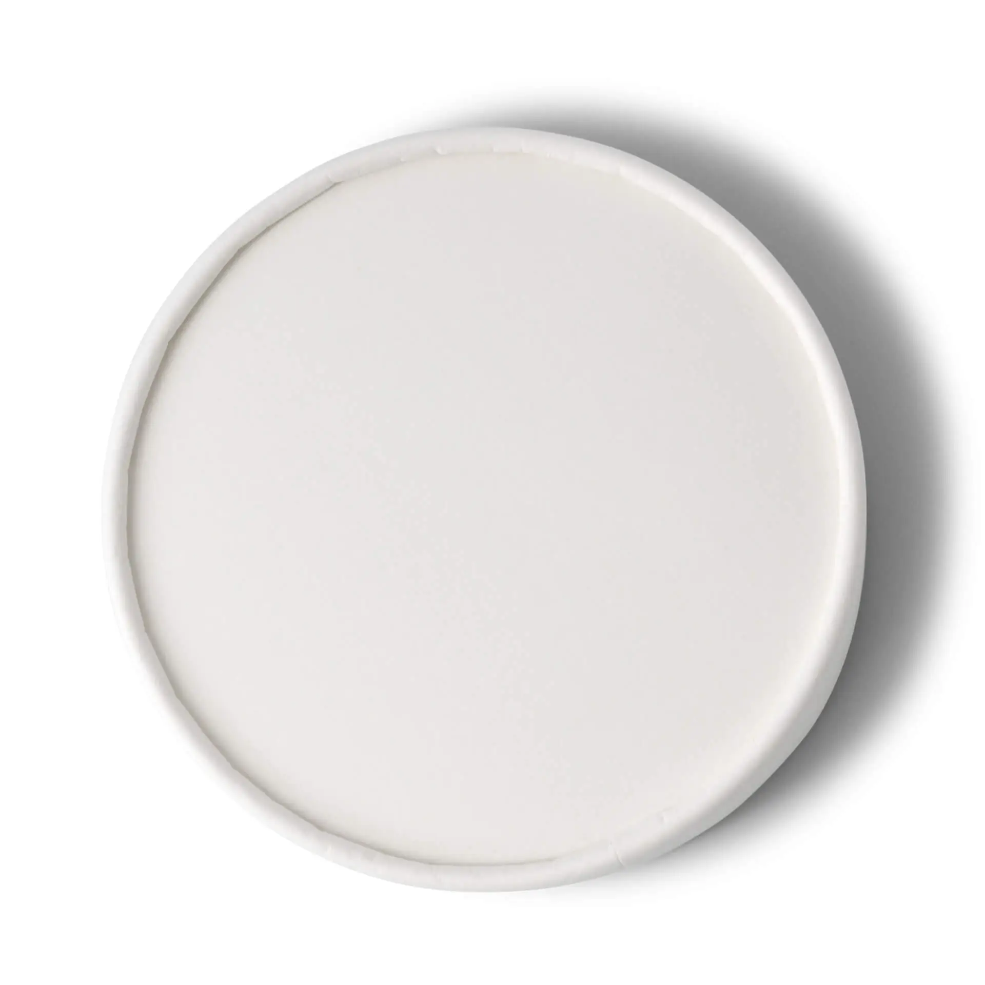 Couvercle en carton Ø 92 mm, blanc, rond (pour pot à glace en carton)