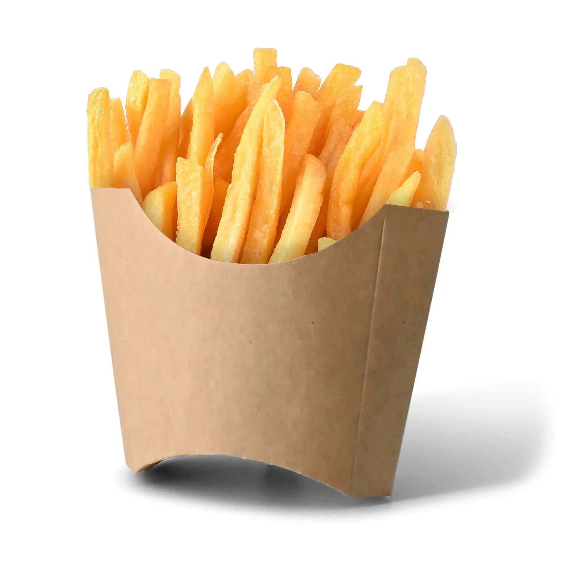 Barquette carton pour frites 8,5 x 5 x  9,5 cm, brun