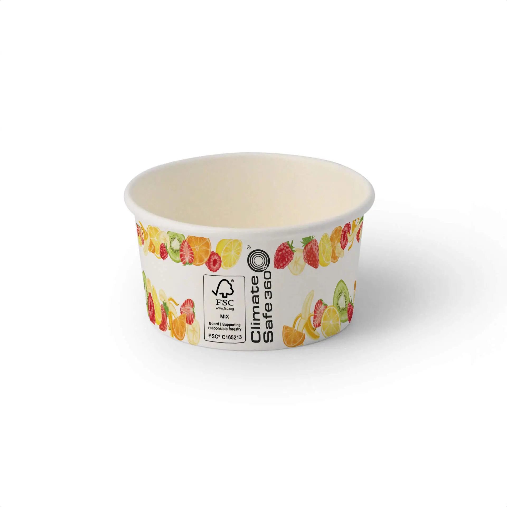 Pot à glace imprimé (revêtu) S "Fruits" 150 ml, max. 220 ml, Ø 92 mm