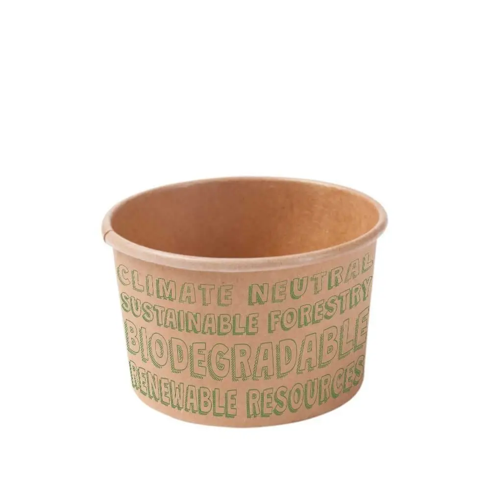 Pots à glace en carton 150 ml / 6 oz, non blanchi, EcoUp