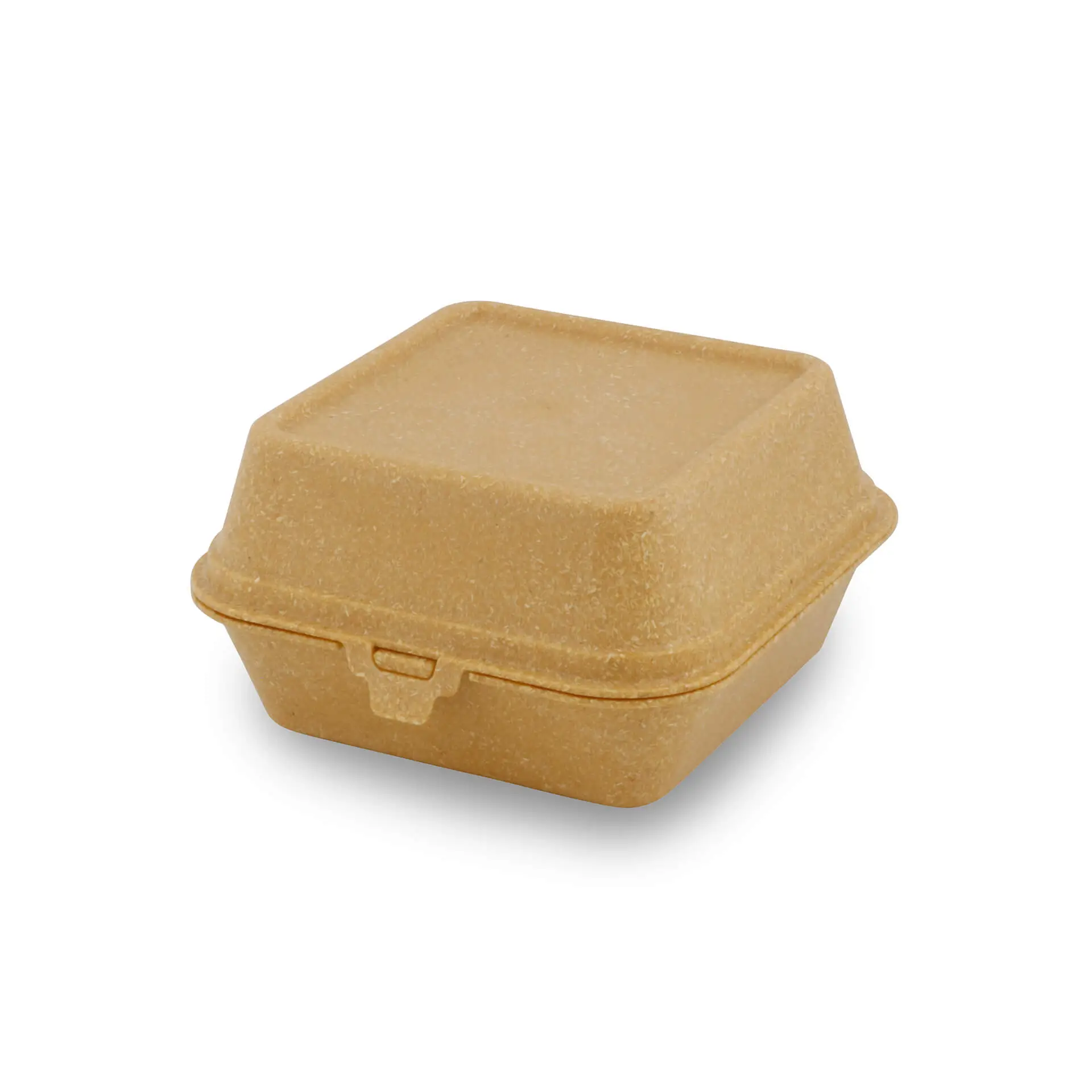 Boîtes à burger réutilisable "merways Box" 16 x 15 x 8,5 cm, caramel / marron