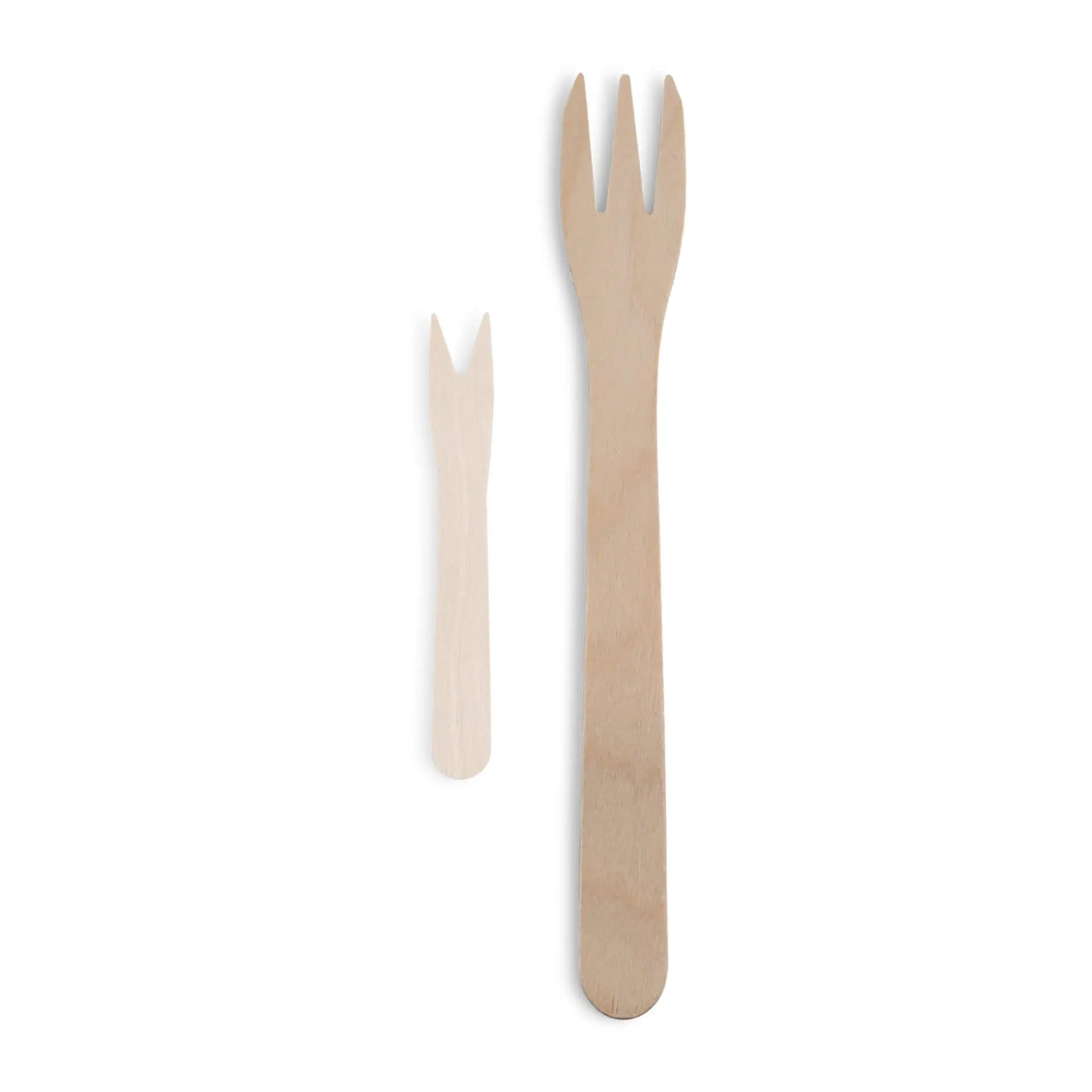 Fourchette à frites en bois XL 17,5 cm, trois dents