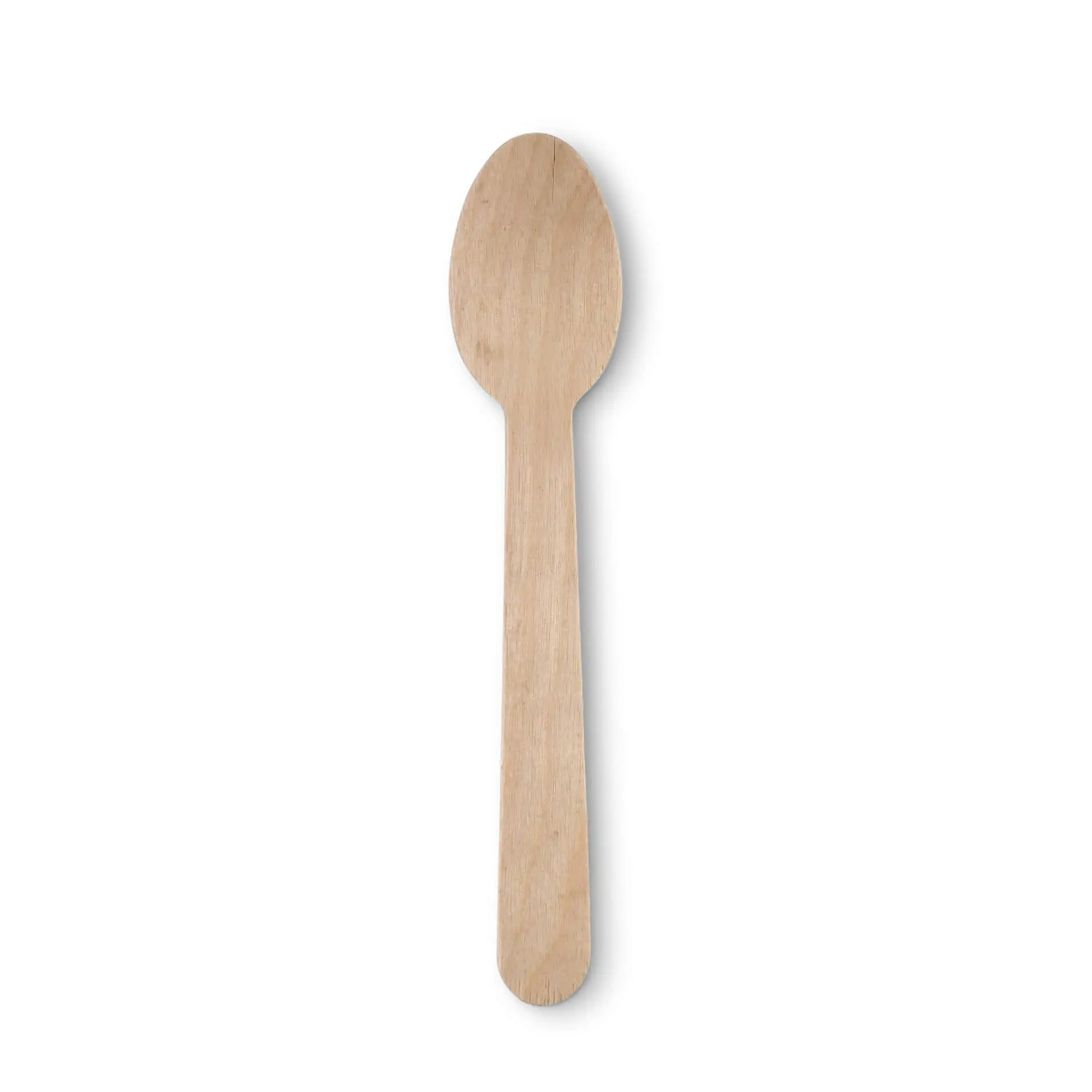 Cuillère à dessert en bois, revêtement bio, 14 cm