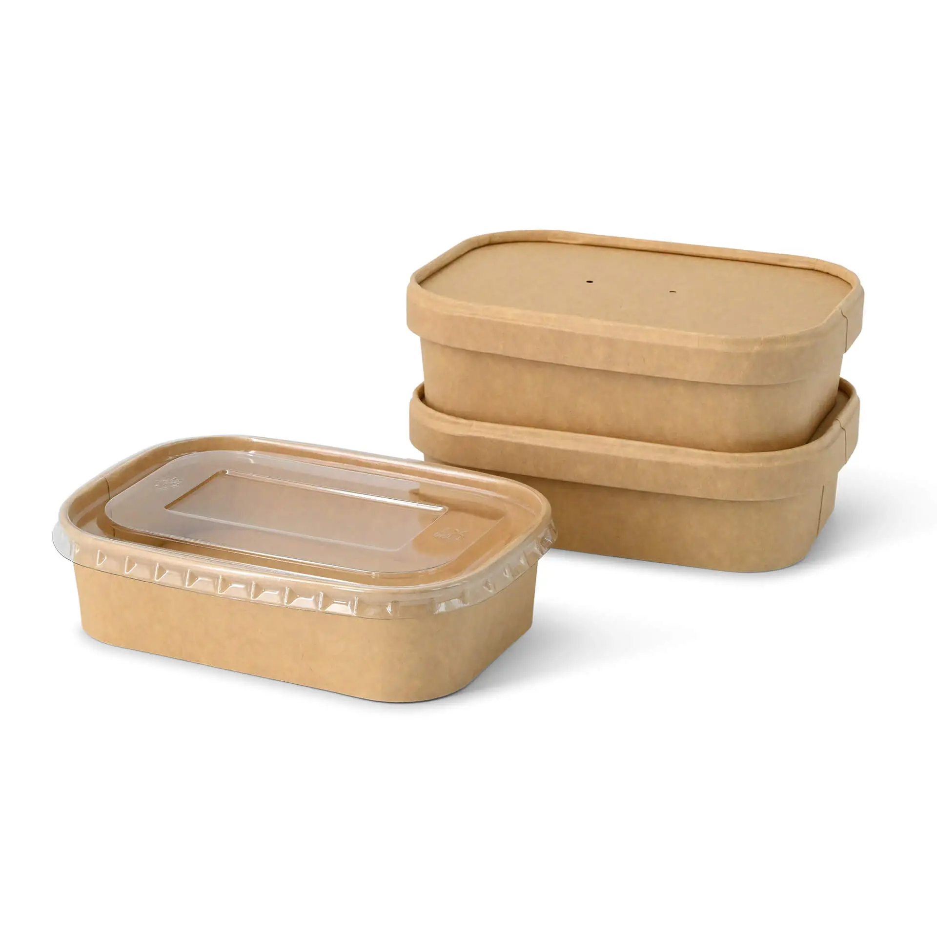 Barquettes en carton 500 ml, 17,5 x 12,5 x 4 cm, marron, rectangulaires