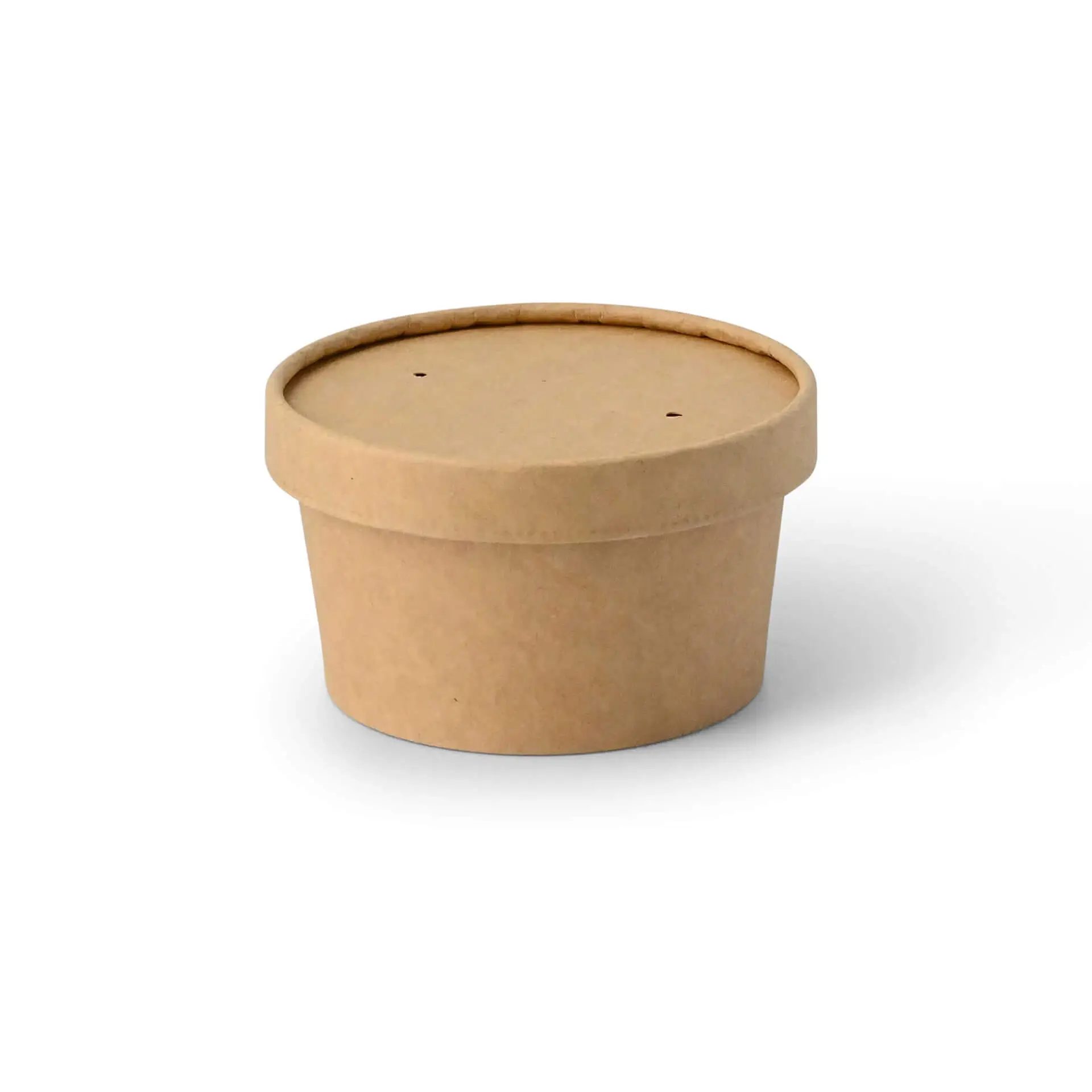 Pot à glace en carton S, 6 oz, max. 7,5 oz, Ø 92 mm, brun