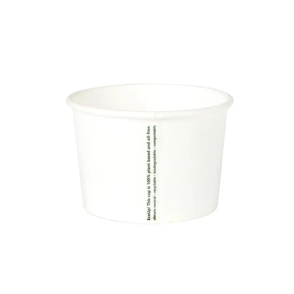 Pot en carton blanc, 200 ml / 8 oz, Ø 90 mm