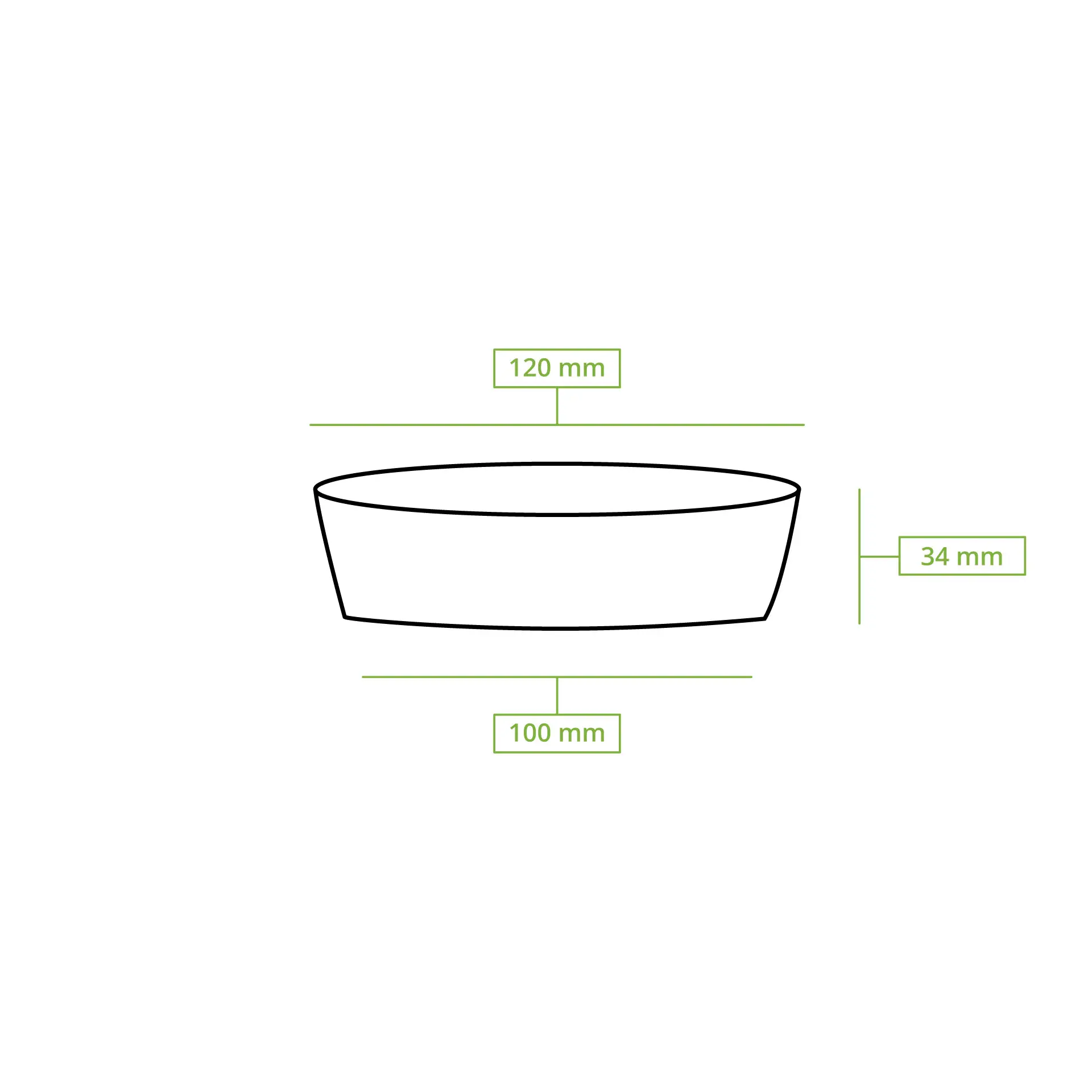 Pot deli rond en PLA, 240 ml, Ø 121 mm