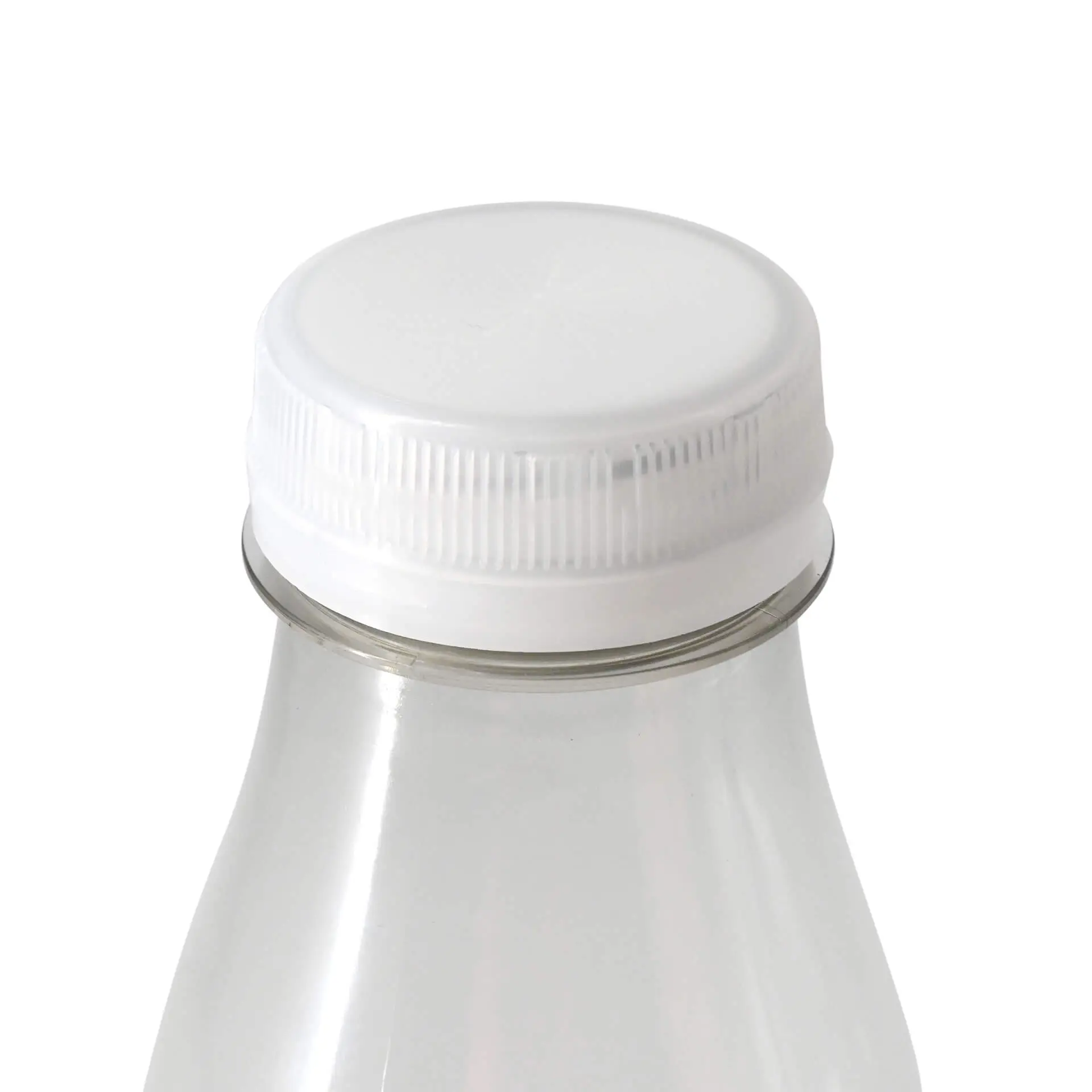 Bouteille en rPET  500 ml, transparente, bouchon blanc