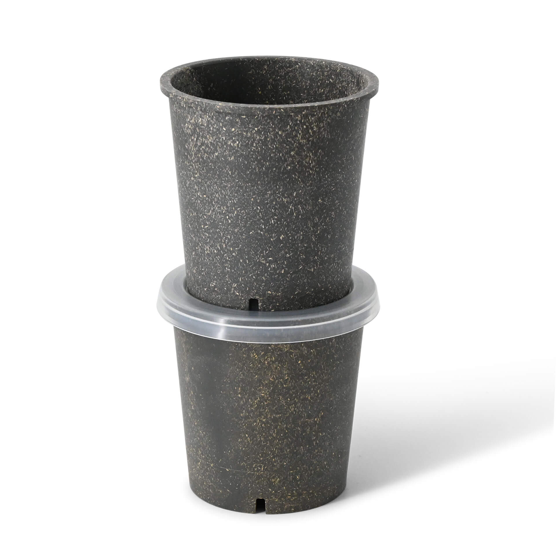 Mehrweg-Becher "Häppy Cup" 400 ml, Ø 95 mm, Pfeffer / grau