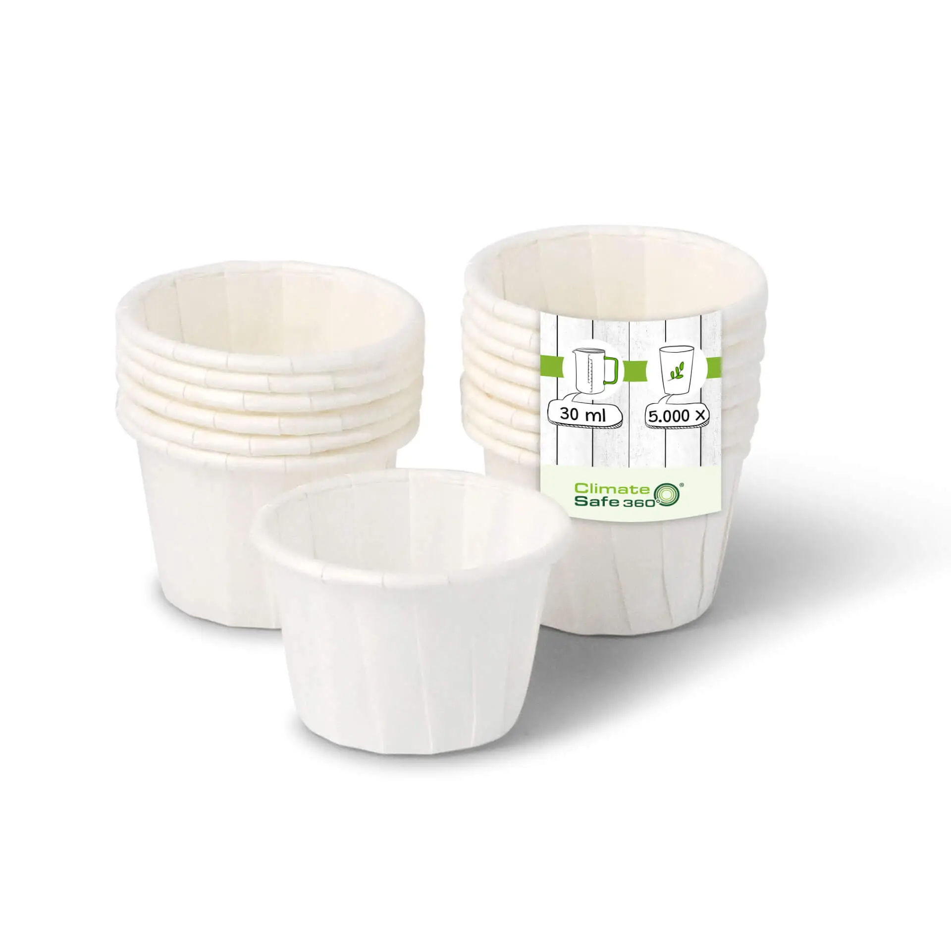 Pot en papier 30 ml, blanc