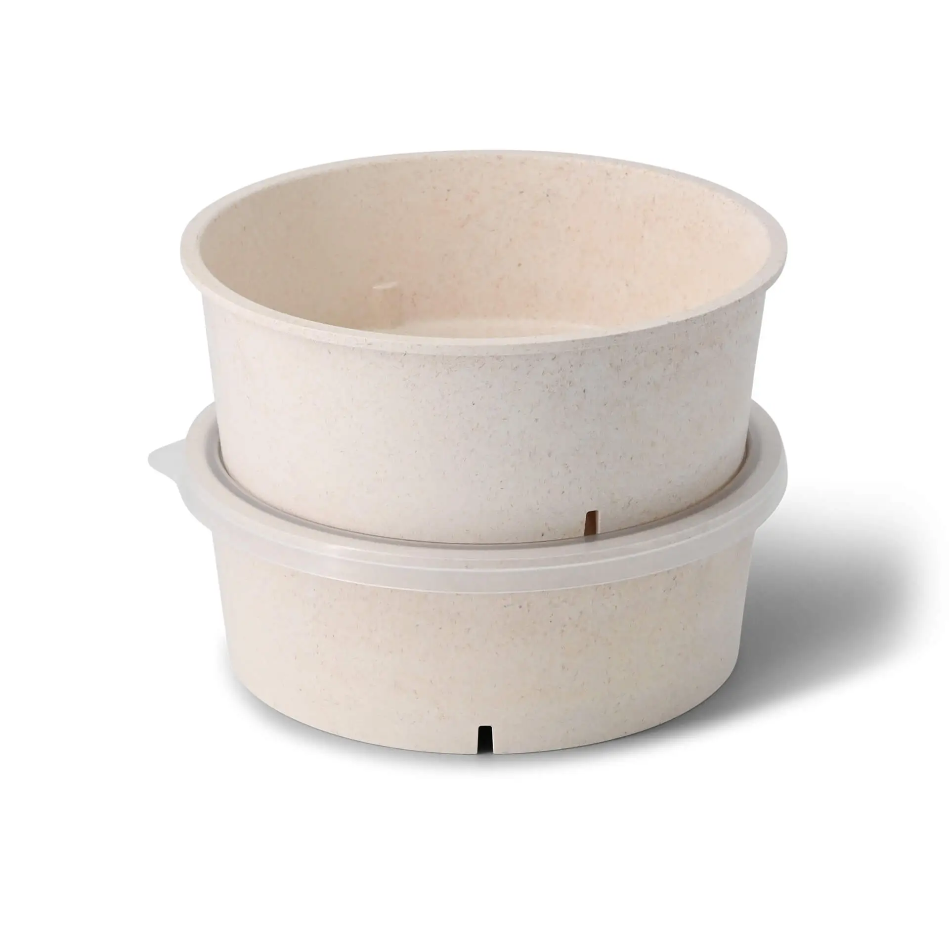 Bol réutilisable "merways Bowl" 1000 ml, Ø 185 mm, cajou / blanc crème