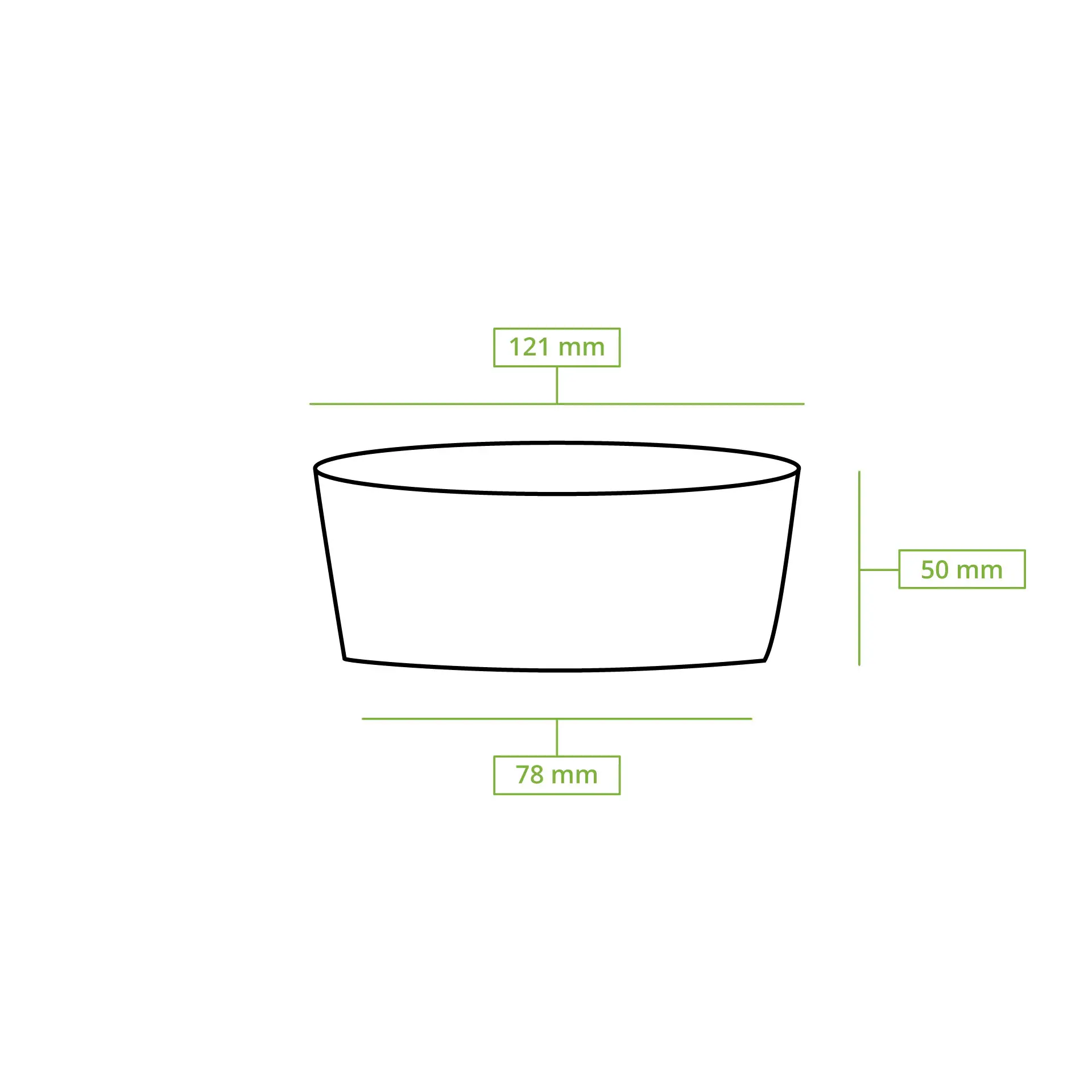 Pot deli rond en PLA, 360 ml, Ø 121 mm