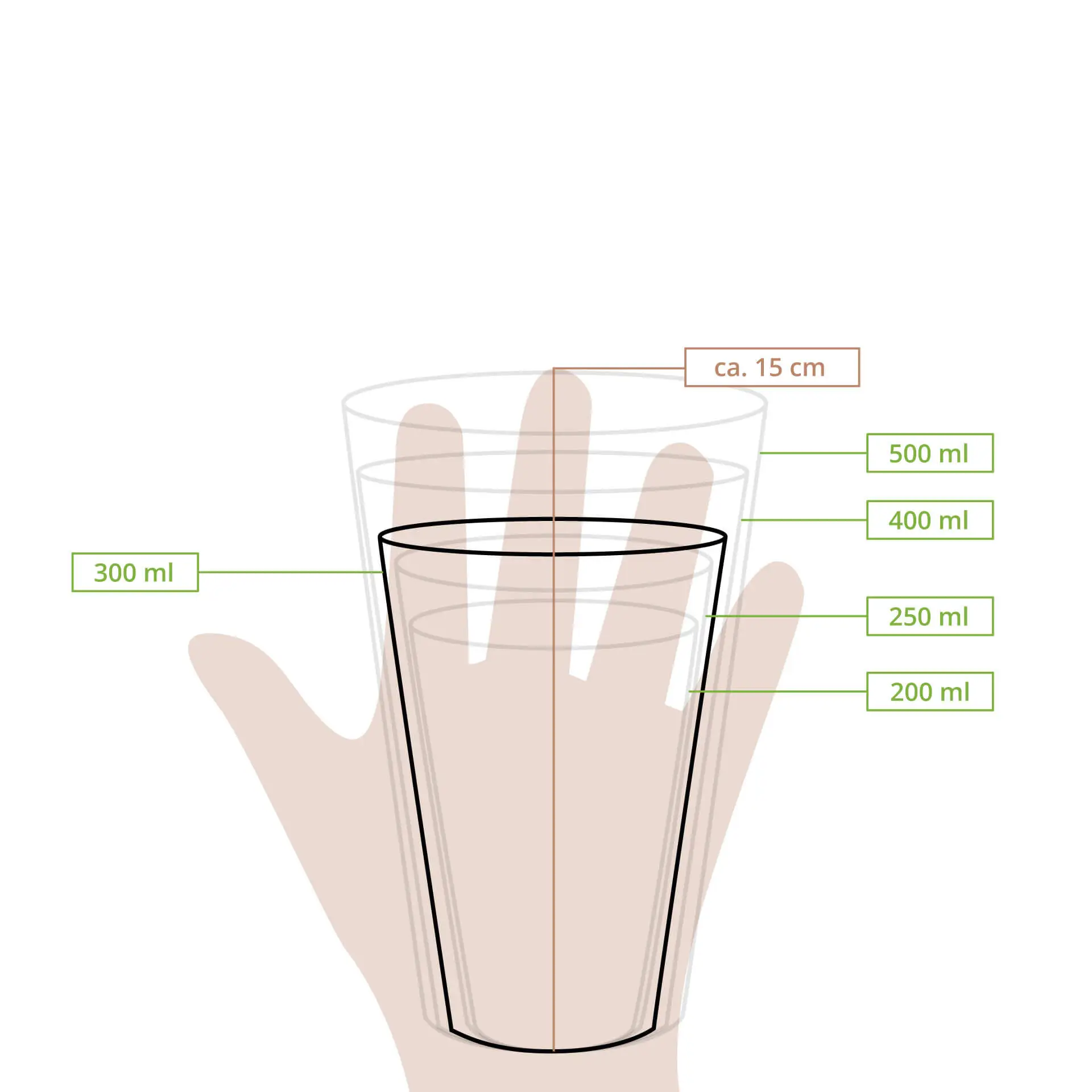 Gobelet plastique, transparent en PLA 30 cl / 12 oz, Ø 95 mm