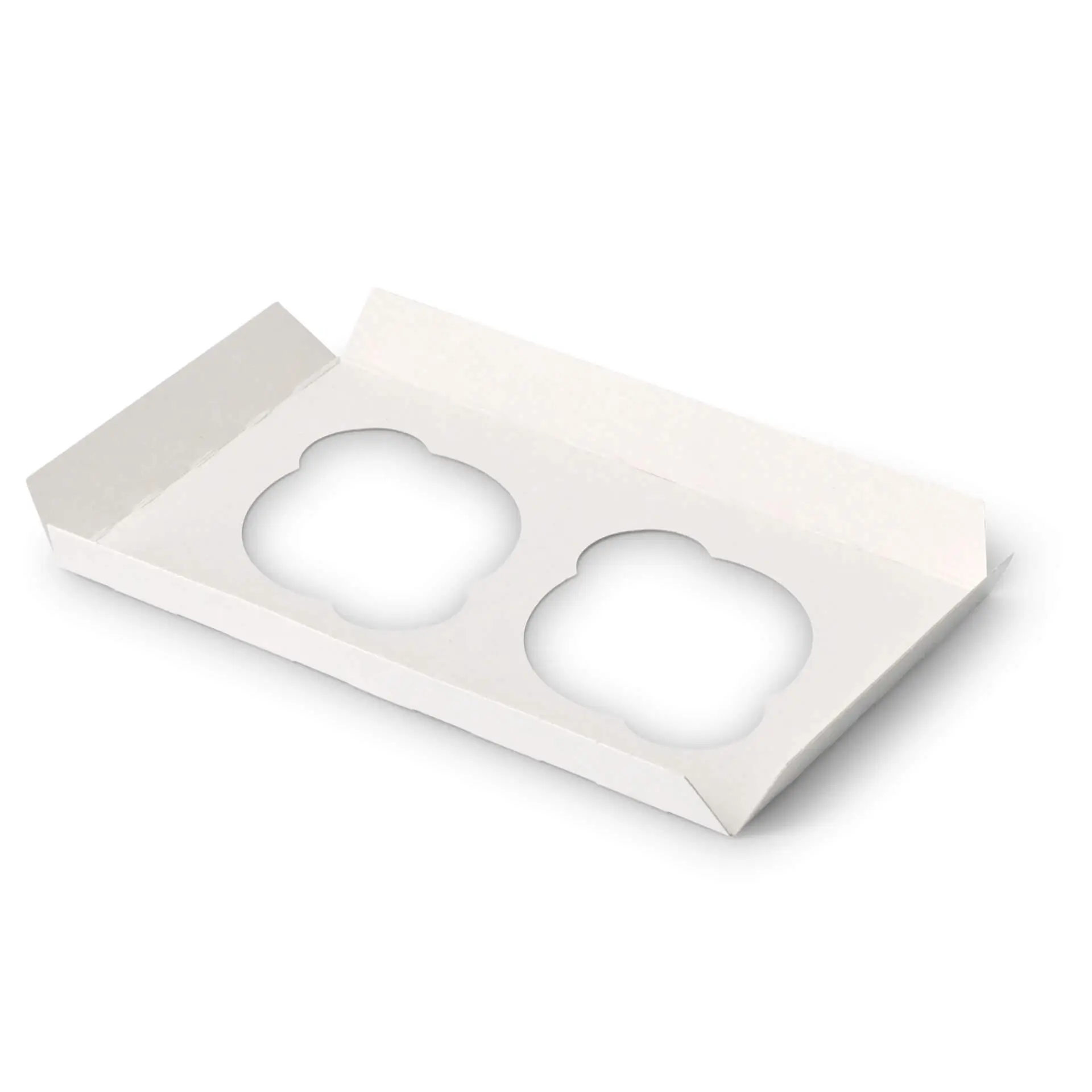 Inserts en carton pour boîtes à cupcakes 2 unités, blanc