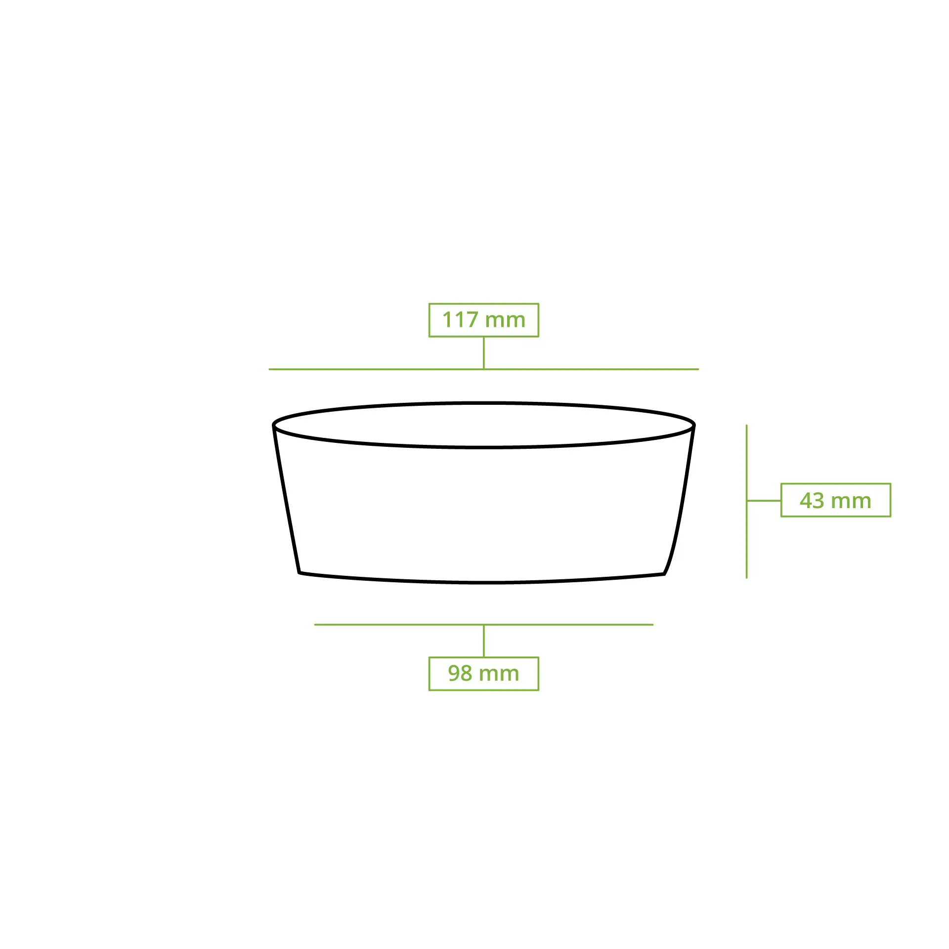 Pot deli rond en PLA, 250 ml, Ø 117 mm